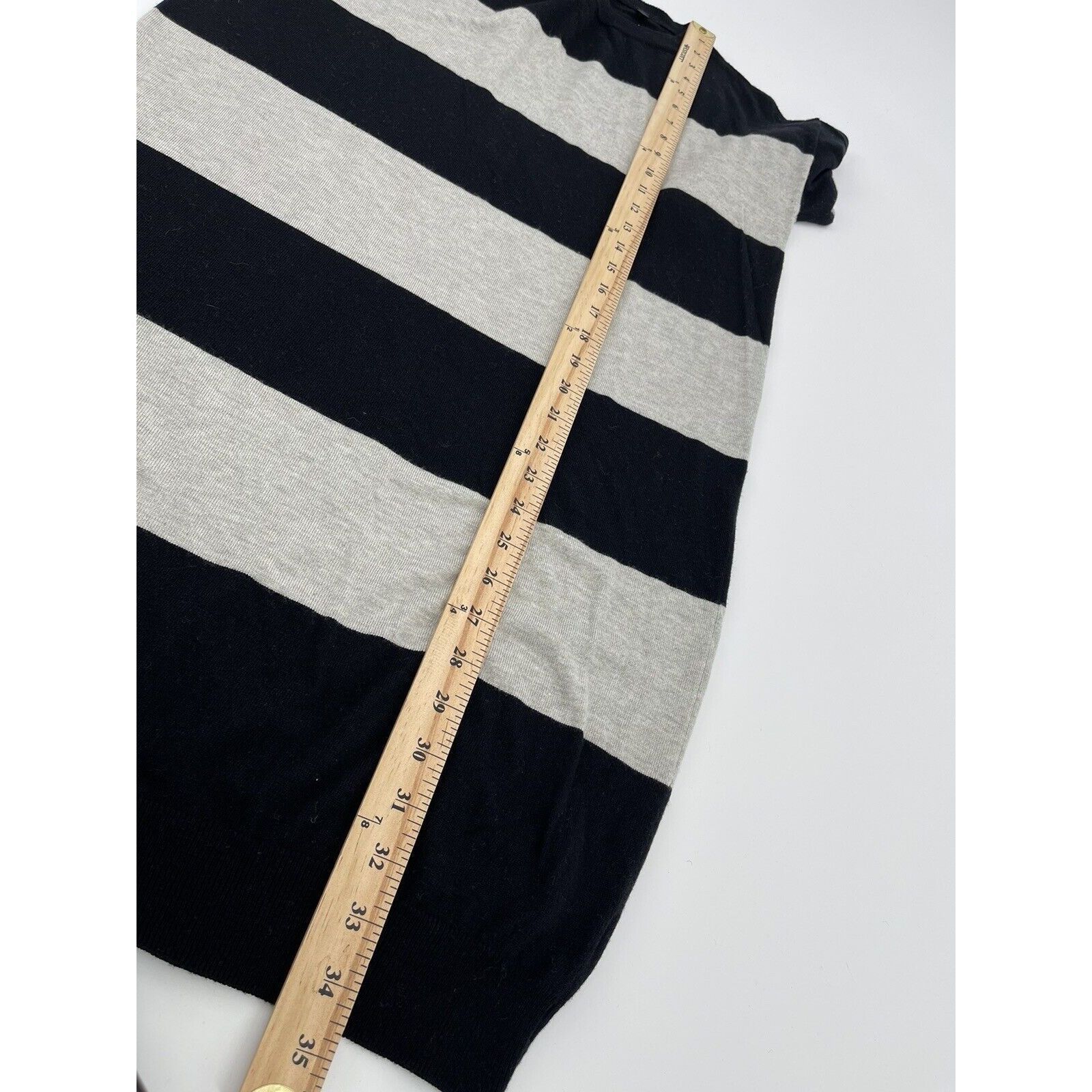 ATM Anthony Thomas Melillo ATM Rugby Stripe Sweater Dress 3/4 Sleeve Black Heather Gray Size S / US 4 / IT 40 - 4 Thumbnail