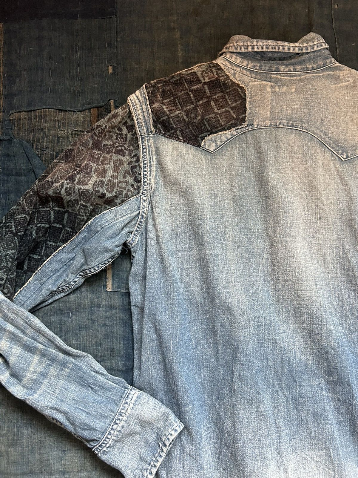 Kapital × Kapital Kountry Kapital denim leopard corduroy patchwork western shirt Size US M / EU 48-50 / 2 - 7 Thumbnail