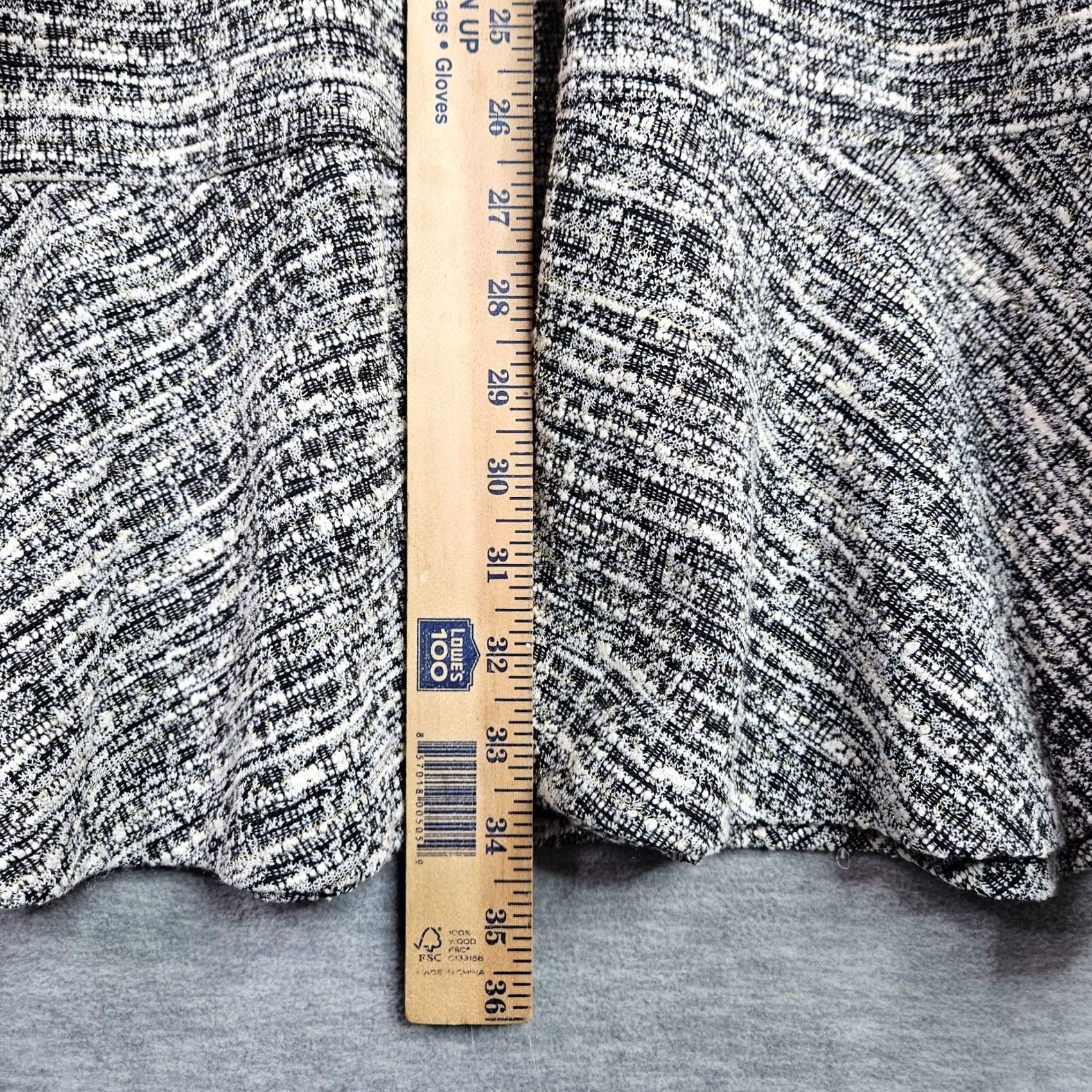 AQUA AQUA Dress Short Sleeve Tweed Ruffle Hem Multicolor L New Womens Juniors Size L Casual Party/Cocktail A-Line Dress Size 36" / US 14 / IT 50 - 7 Thumbnail