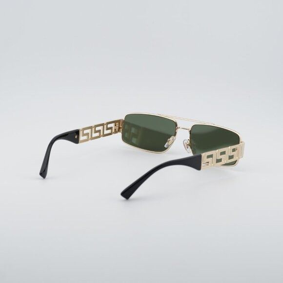 Versace Versace VE2257 100230 Sunglasses Gold Rectangle Frame,Green Size ONE SIZE - 9 Thumbnail