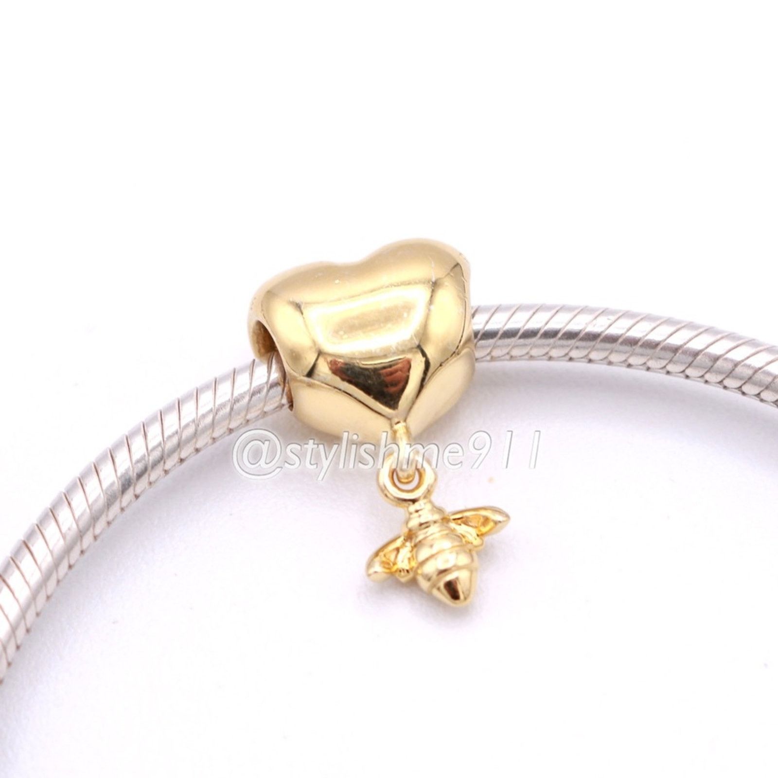 pandora Authentic Pandora Pandora Shine Heart and Bee Charm - 767022 Size ONE SIZE - 5 Thumbnail