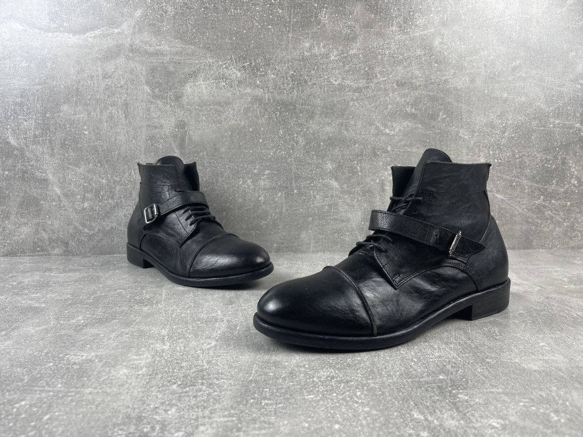 Ma+ Archive Avant Garde Opium Leather Belted HandCrafted Boots Size US 7.5 / EU 40-41 - 4 Thumbnail