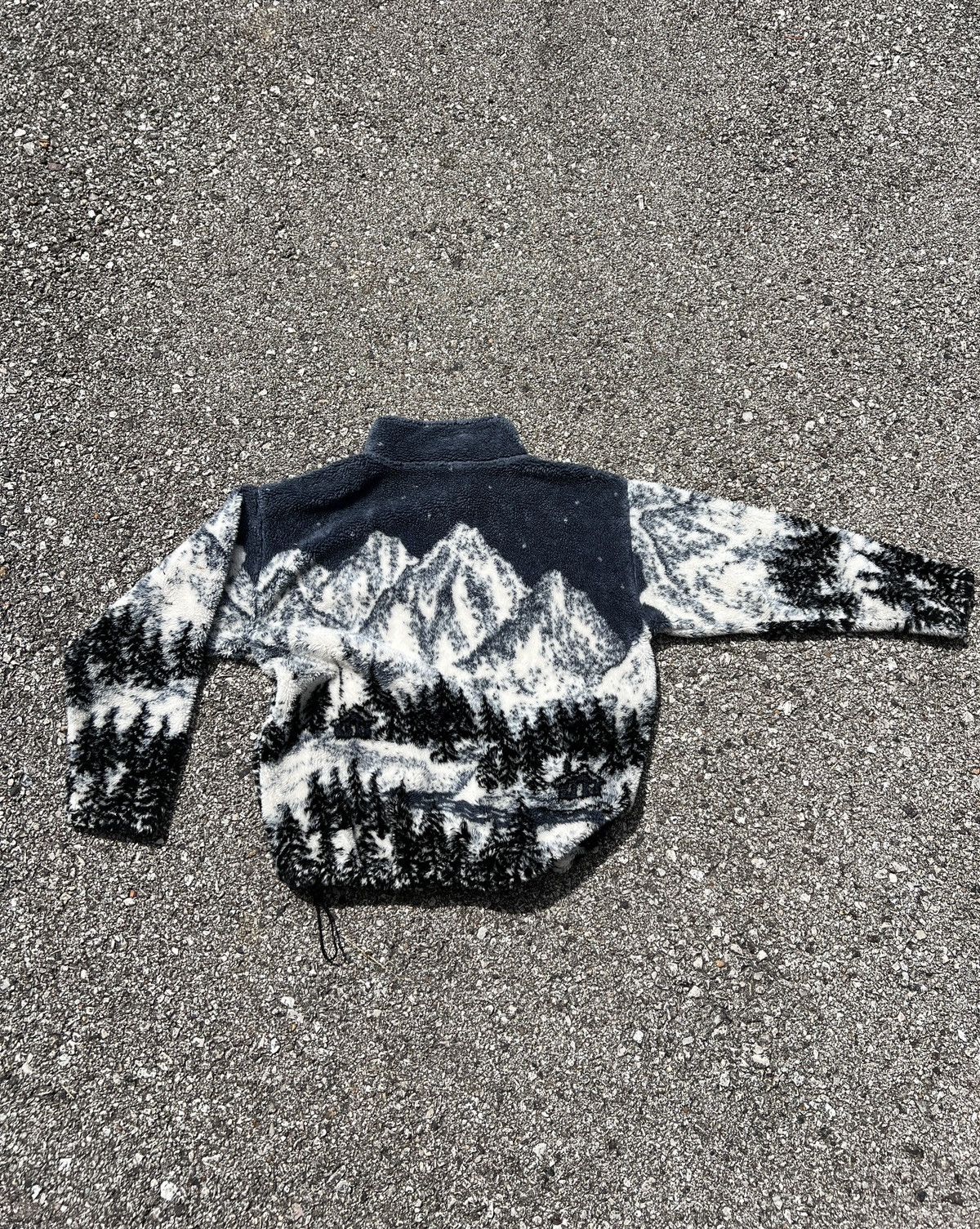 Vintage Mountain Print Fluffy Yarn Fleece Jacket Size US M / EU 48-50 / 2 - 4 Thumbnail