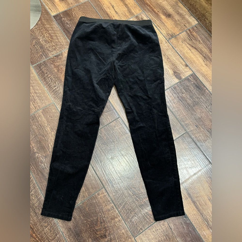 Eileen Fisher Eileen Fisher Black Corduroy Pants Elastic Waistline Quiet Size 32" / US 10 / IT 46 - 3 Thumbnail
