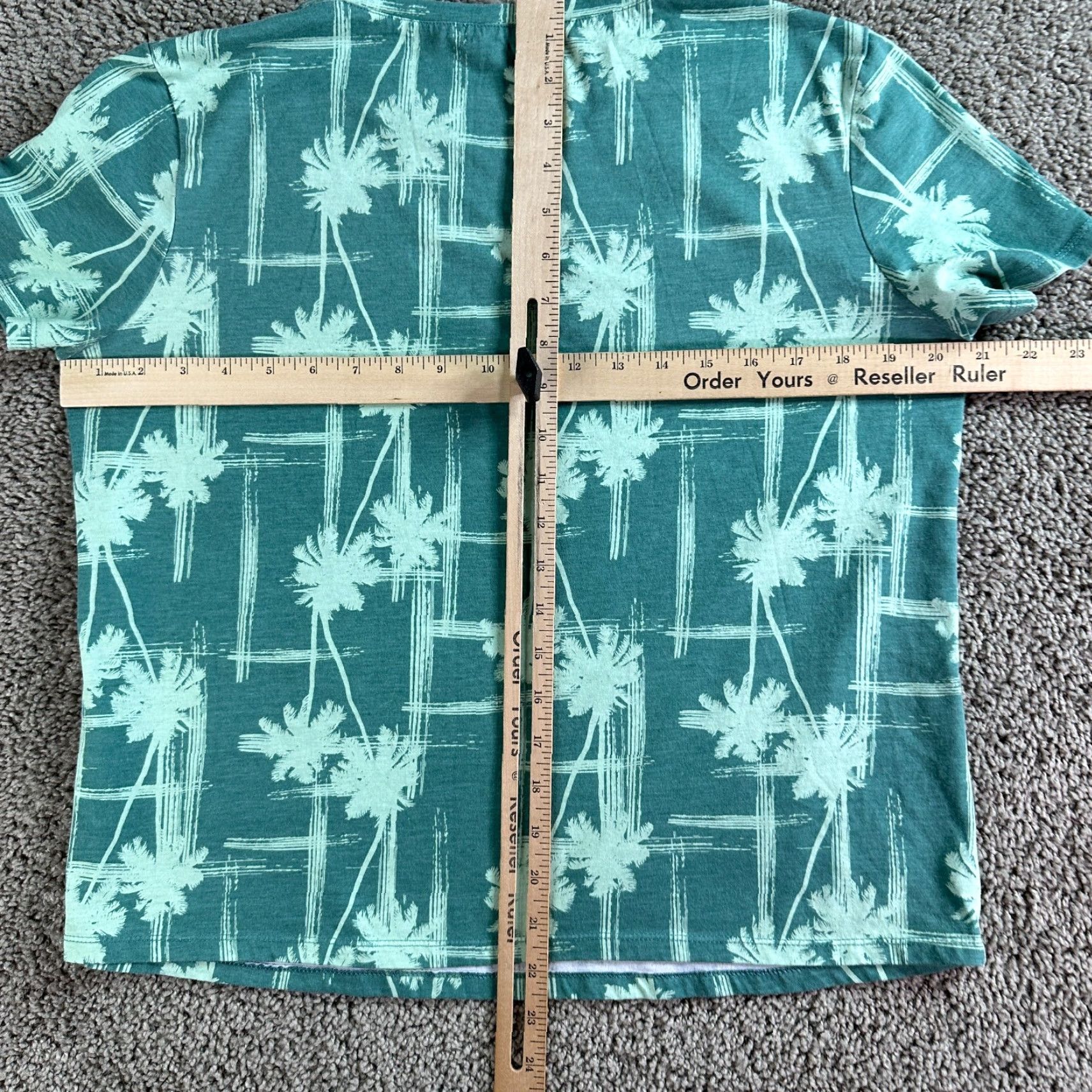 Vintage Fresh Produce Shirt Womens XL Green Floral Palm Tree Short Sleeve Shirt Size XL / US 12-14 / IT 48-50 - 7 Thumbnail