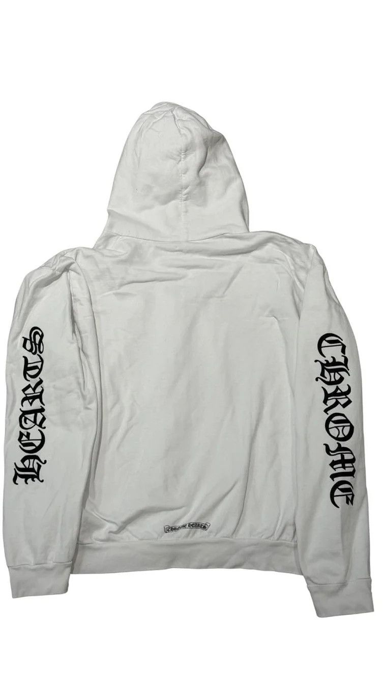 Chrome Hearts Chrome Hearts Vertical Logo White Zip-Up Hoodie Size US XL / EU 56 / 4 - 2 Thumbnail