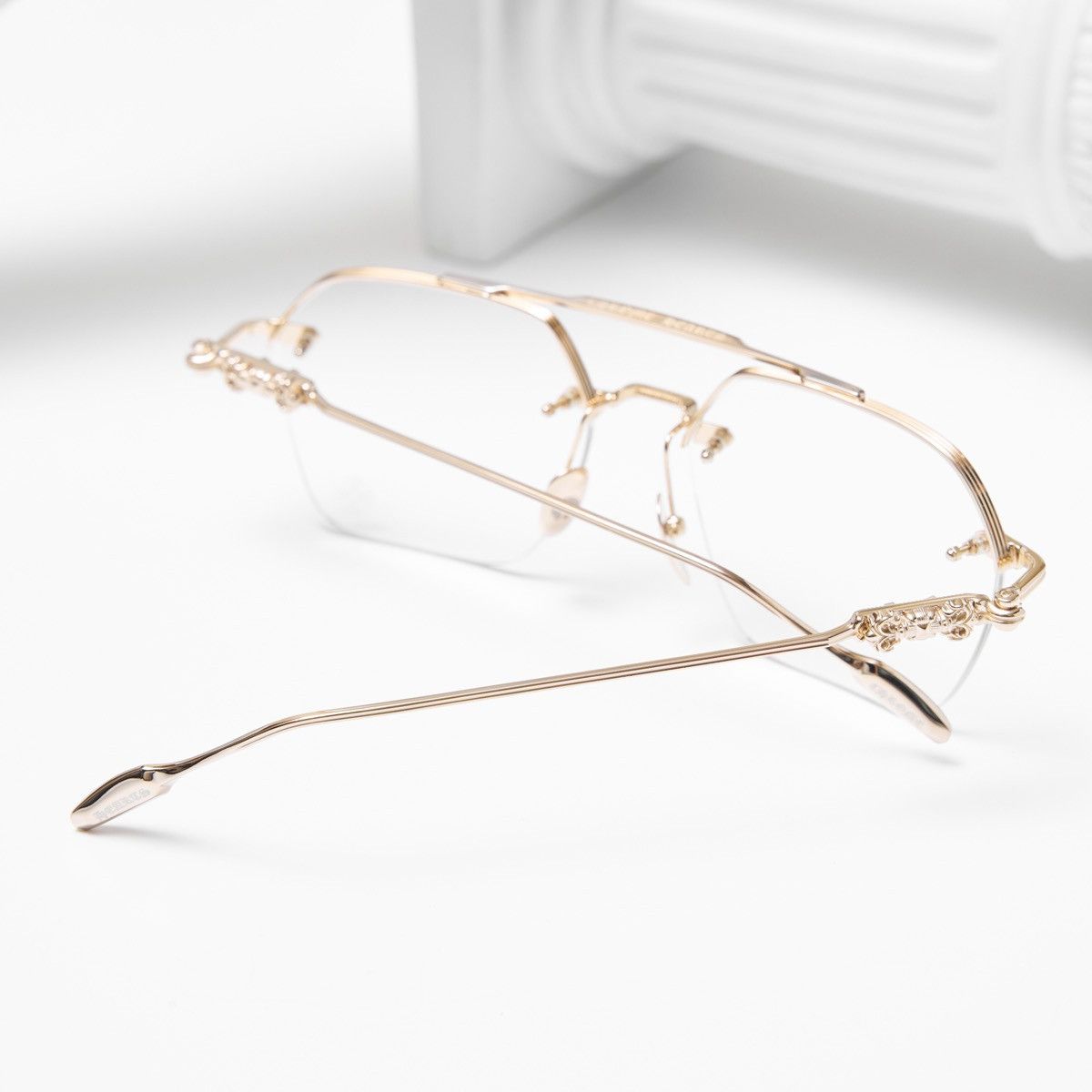 Chrome Hearts CHROME HEARTS FLUID MATTE GOLD PLATED/GOLD PLATED GLASSES Size ONE SIZE - 8 Thumbnail