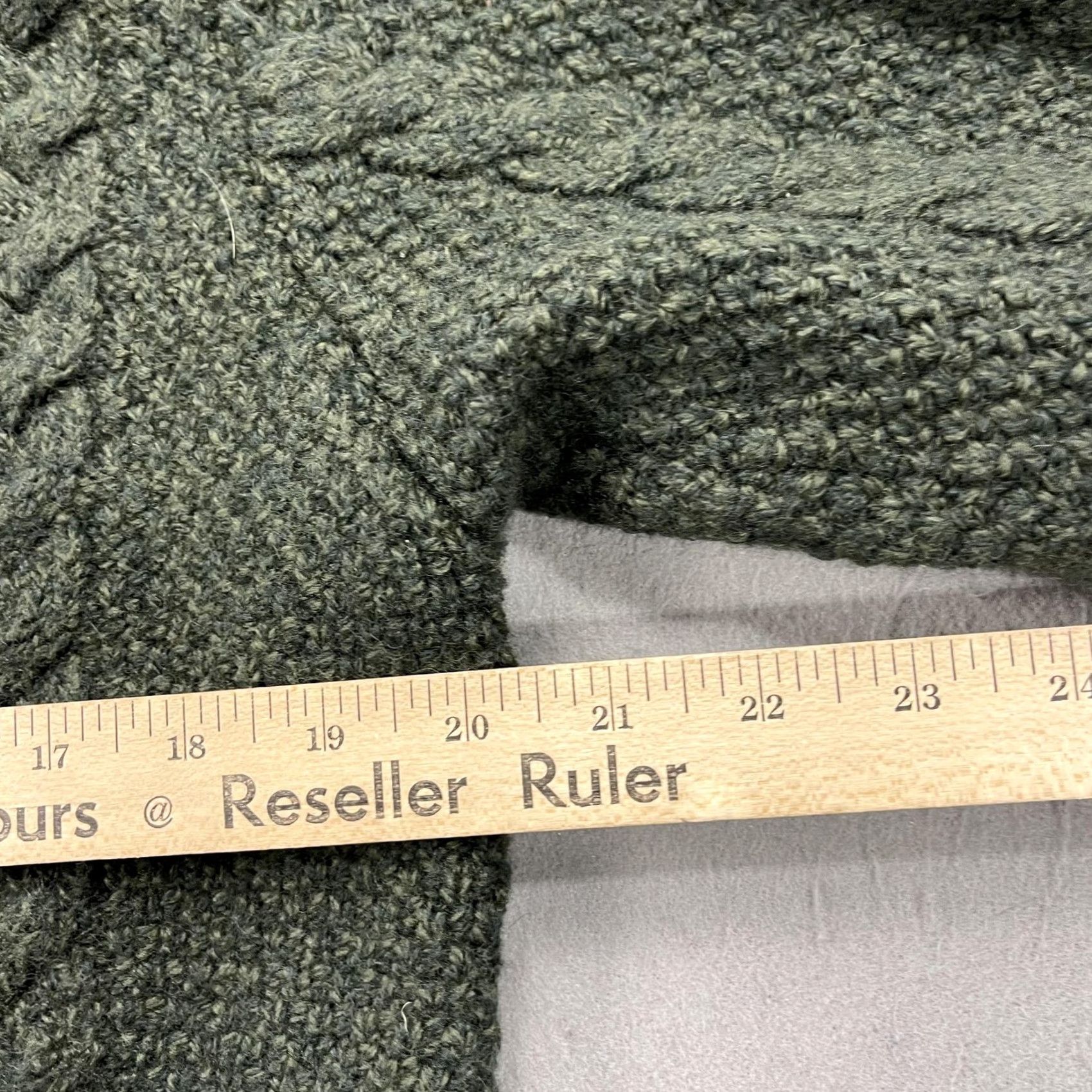 Market VINTAGE? No. Aran Sweater Market Green Hooded Cable-Knit MD? None. Size L / US 10 / IT 46 - 7 Thumbnail