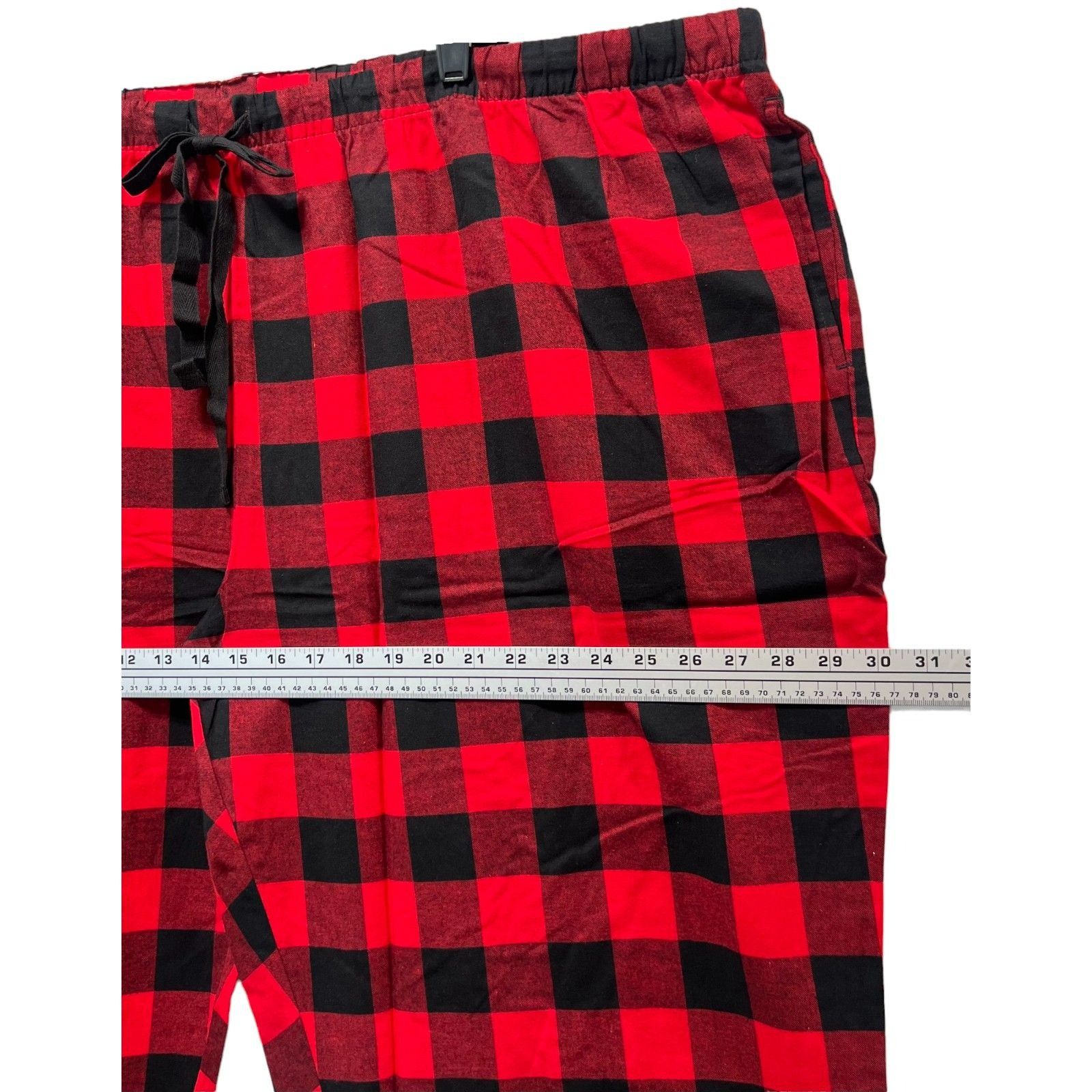 Other Wonder Shop - Women's Red Buffalo Check Flannel Pajama Set - Size ONE SIZE - 13 Thumbnail
