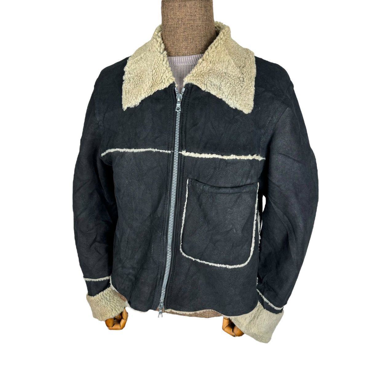 Japanese Brand 🌟HIROMICHI NAKANO SHERPA LEATHER JACKET LIKE NUMBER NINE Size US L / EU 52-54 / 3 - 2 Thumbnail