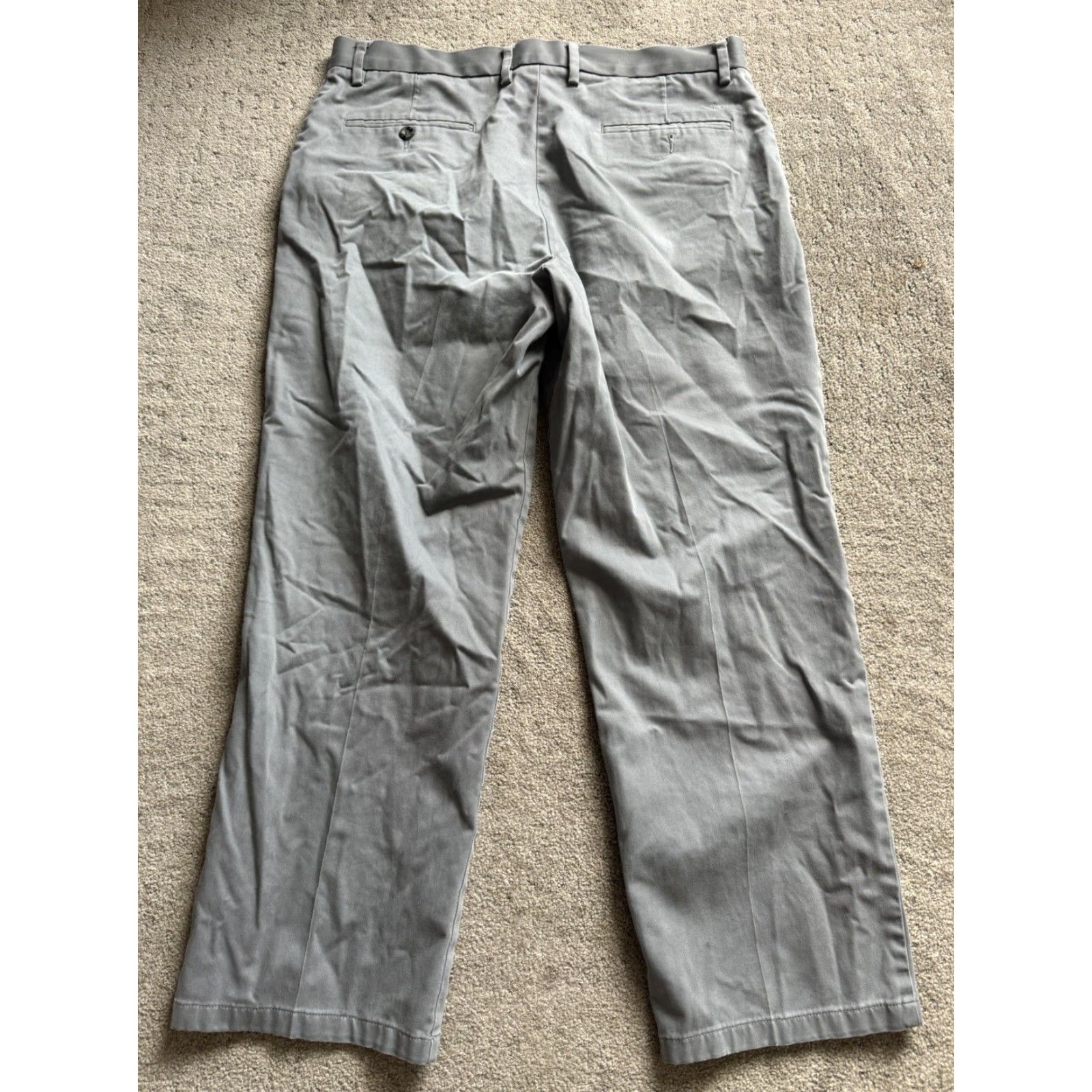 Dockers DOCKERS Dress Pants Gray 36x29 Classic Fit Flat Front Pants Mens Dockers D3 Chinos 100% Cotton Solid Size US 36 / EU 52 - 3 Thumbnail