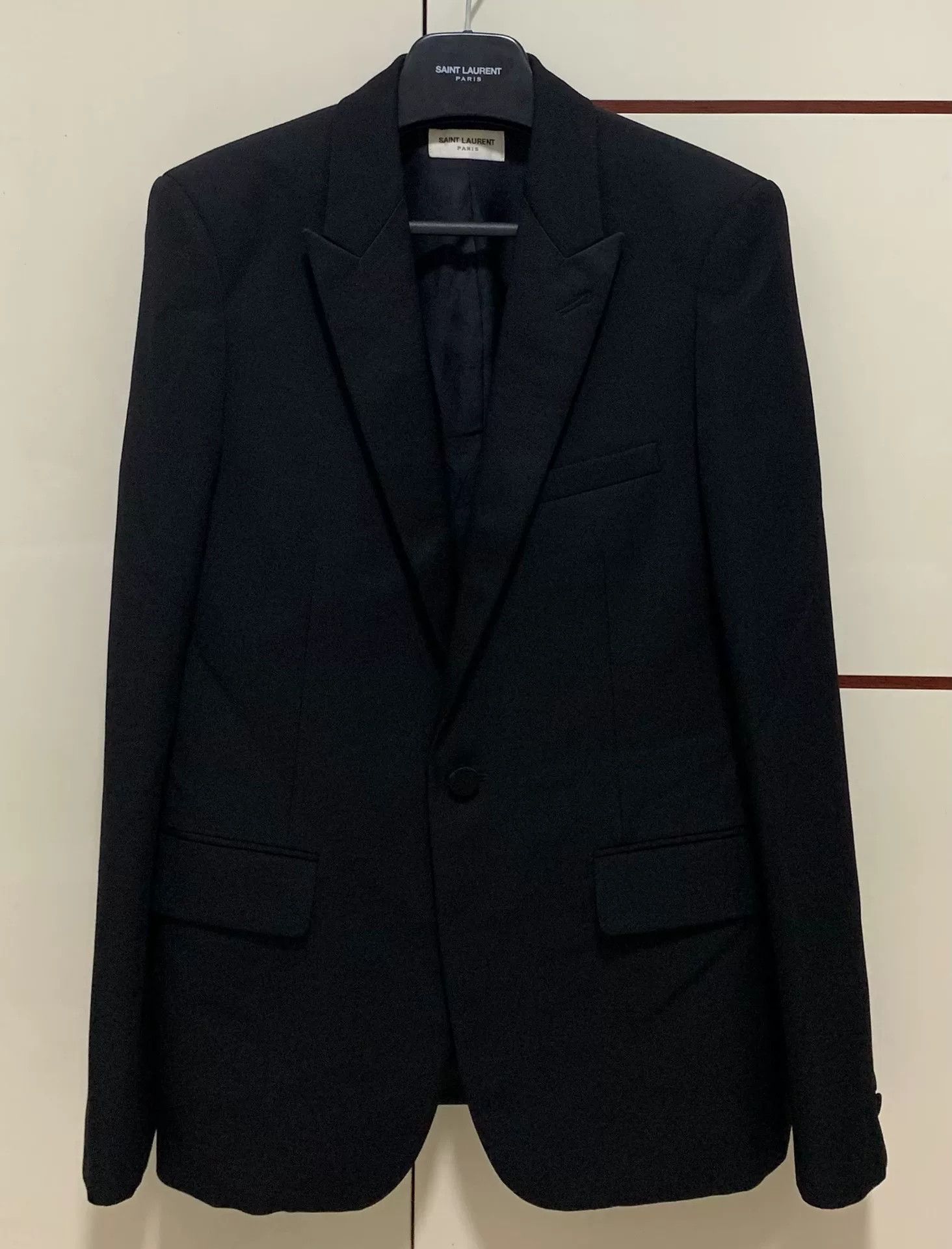Saint Laurent Paris Saint Laurent Black Smoking Jacket Size US M / EU 48-50 / 2 - 1 Thumbnail