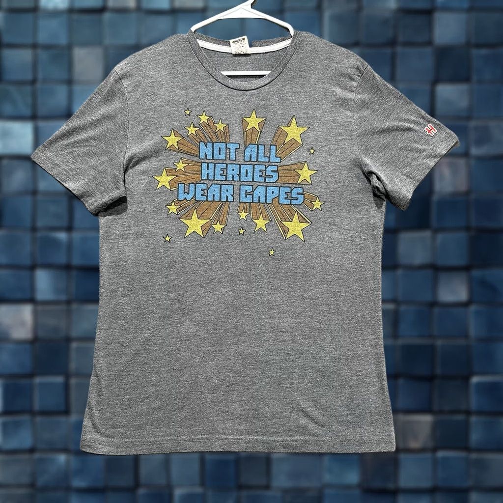 Vintage Homage shirt men medium gray not all heroes wear capes graphic comic stars fair Size US M / EU 48-50 / 2 - 1 Thumbnail