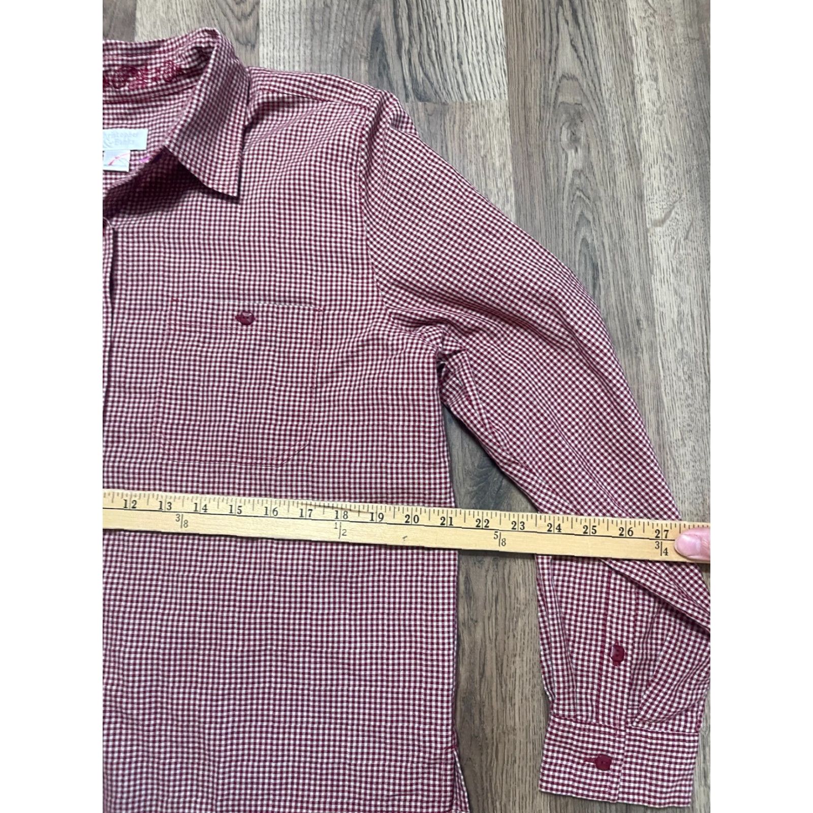 Vintage Christopher & Banks Shirt Women’s L Red White Long Sleeve Button Up Size L / US 10 / IT 46 - 7 Thumbnail