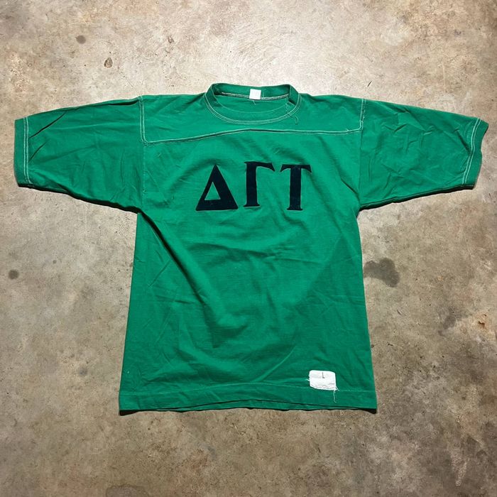 Vintage Vintage 70s Fraternity Frat Green Letters Shirt | Grailed