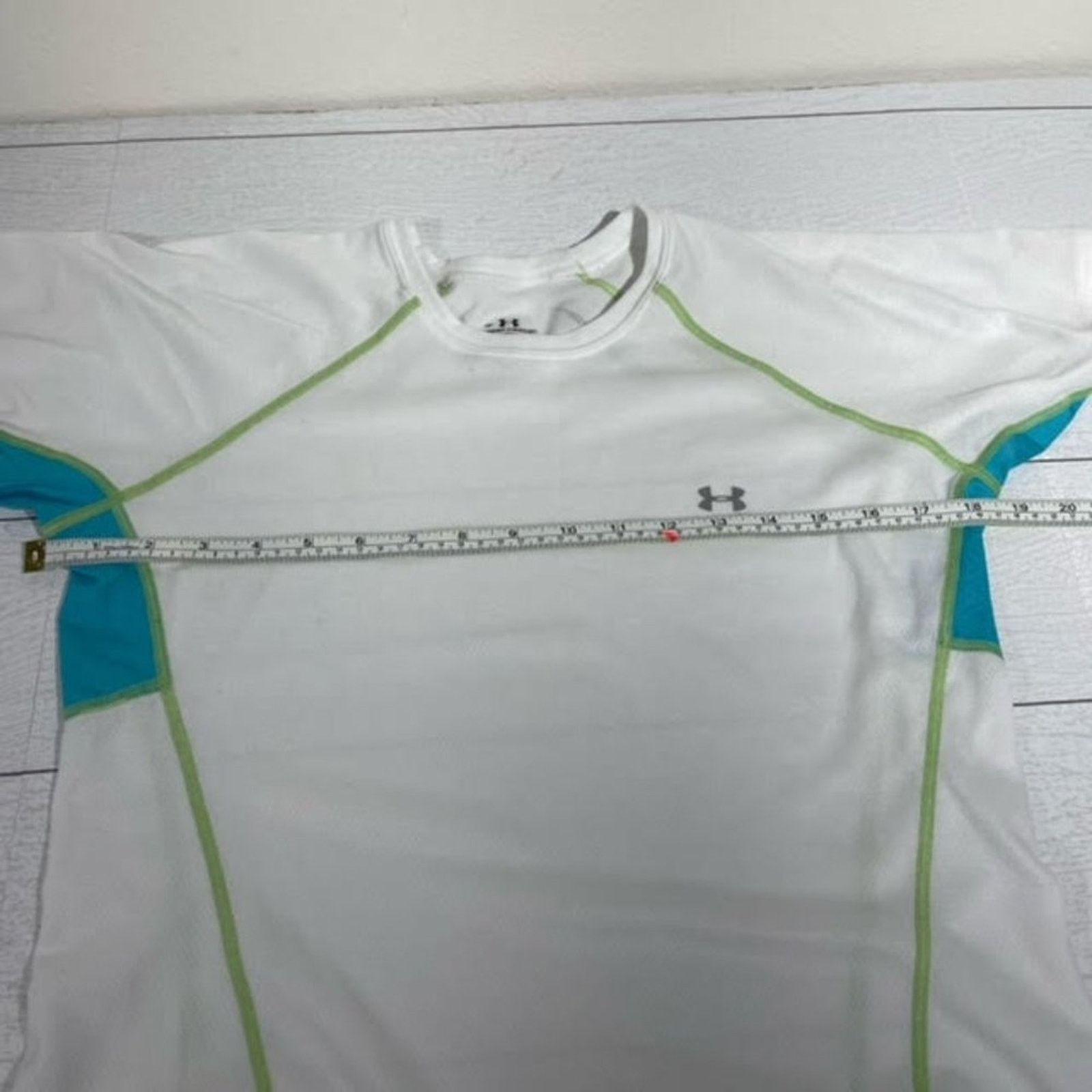 Under Armour Under Armour White and Blue Athletic Fitted Tee Size Medium Size M / US 6-8 / IT 42-44 - 5 Thumbnail