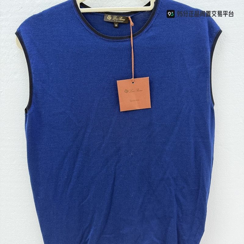 Loro Piana Loro Piana Blue Casual Loose Round-Neck Vest Size US M / EU 48-50 / 2 - 1 Thumbnail