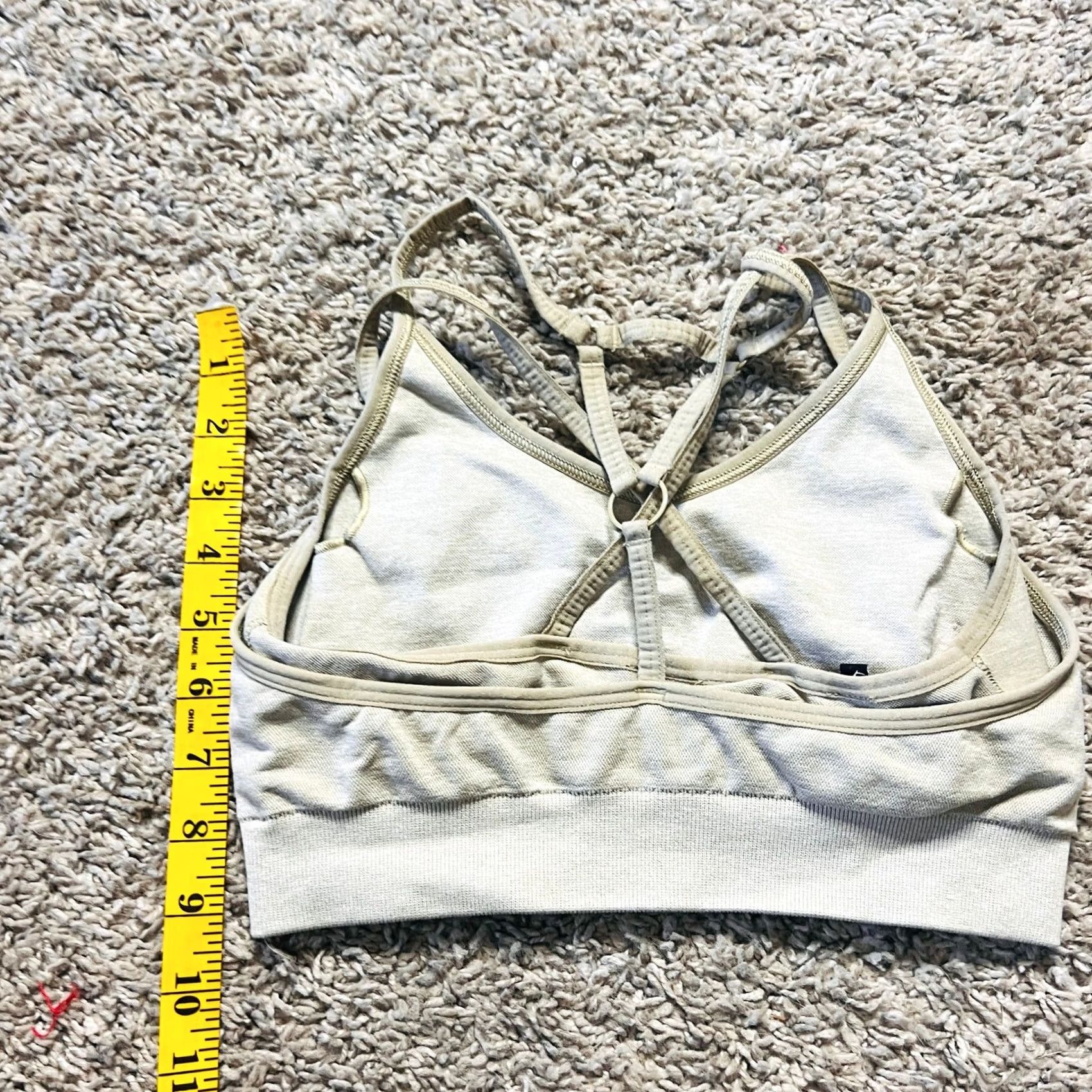 Gymshark VINTAGE Gymshark Racer Back Sports Bra XS Tan Cream Women Sports Bra XS Tan Gymshark Racer Back Athletic Wear Women XS Cream Tan Ladies Women Size ONE SIZE - 2 Thumbnail