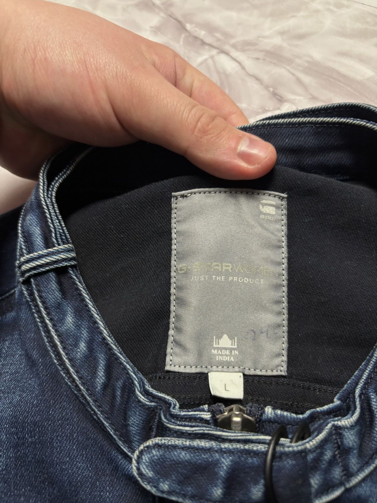 G-Star G-Star RAW Tailor Chopper Denim Jacket Biker Faded Womens L Size L / US 10 / IT 46 - 15 Thumbnail