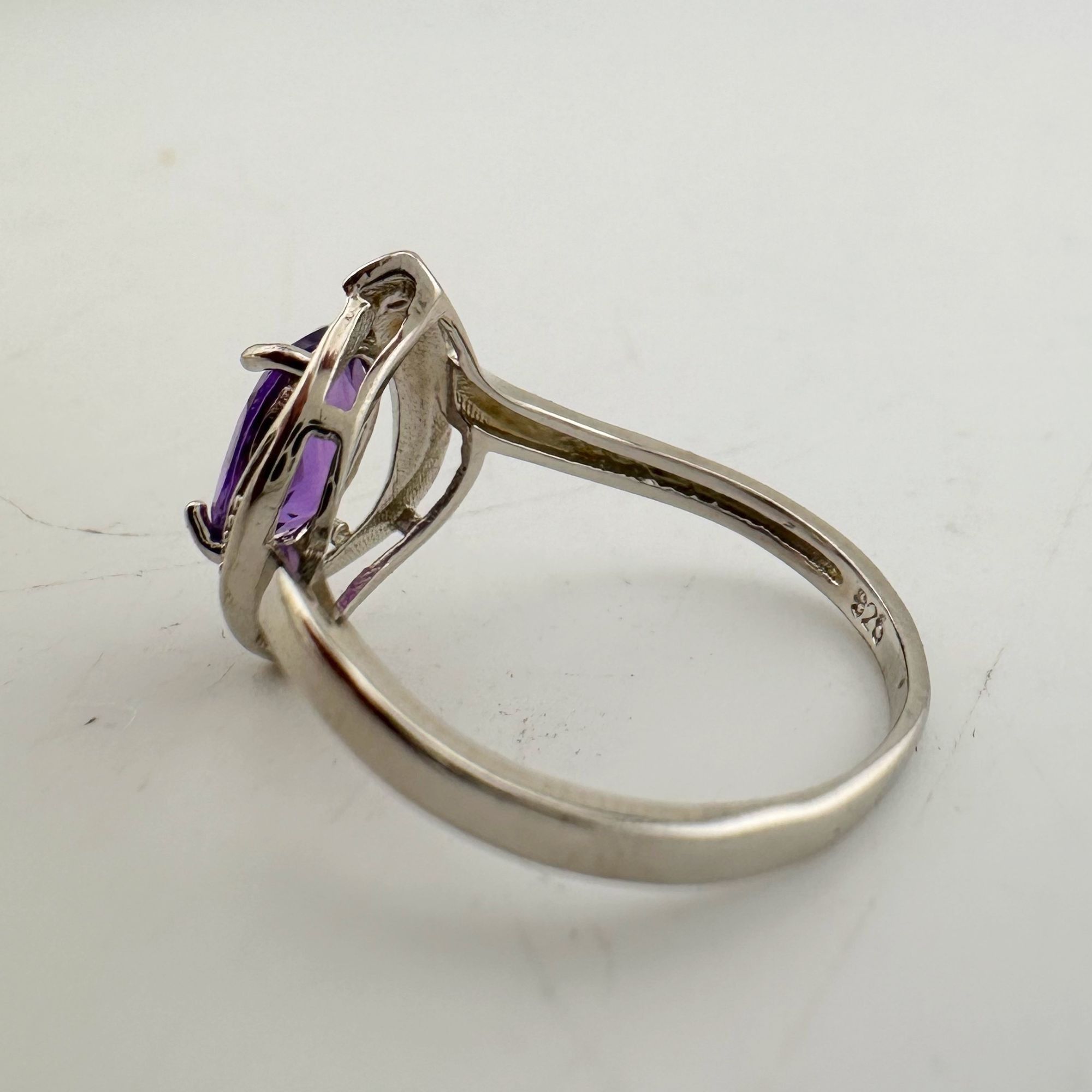 Other 1.11 Carat Amethyst Ring with Diamond Accent - Sterling Silv Size ONE SIZE - 4 Thumbnail