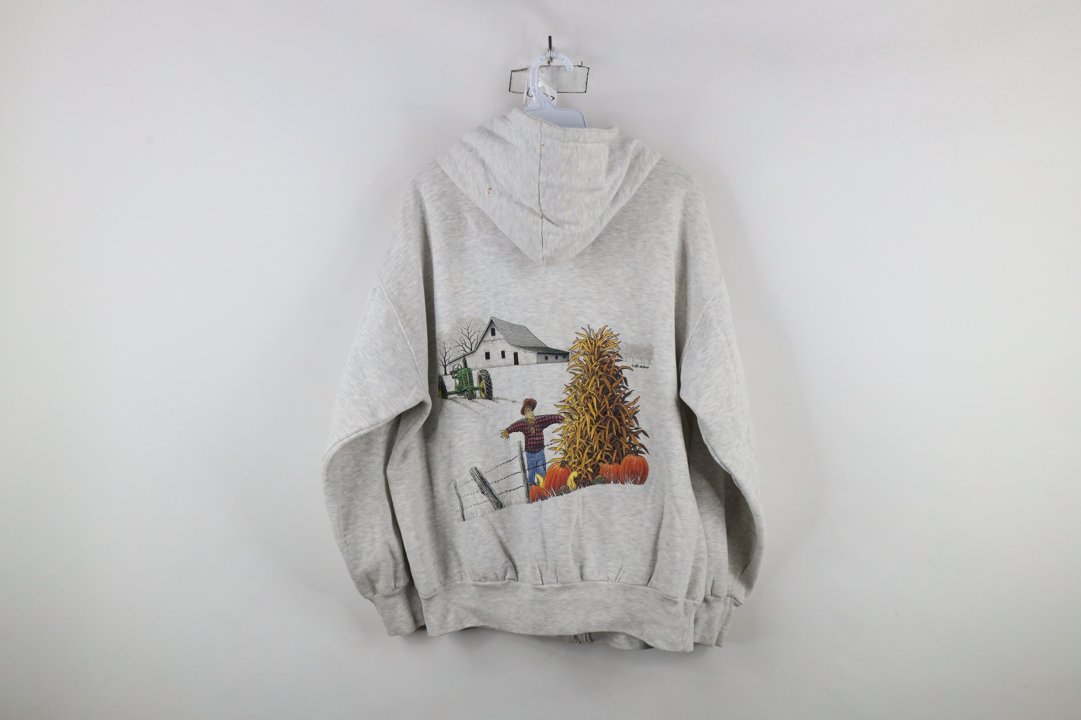 Vintage Vintage 90s Streetwear Farmhouse Farmer Full Zip Hoodie Size US L / EU 52-54 / 3 - 15 Thumbnail