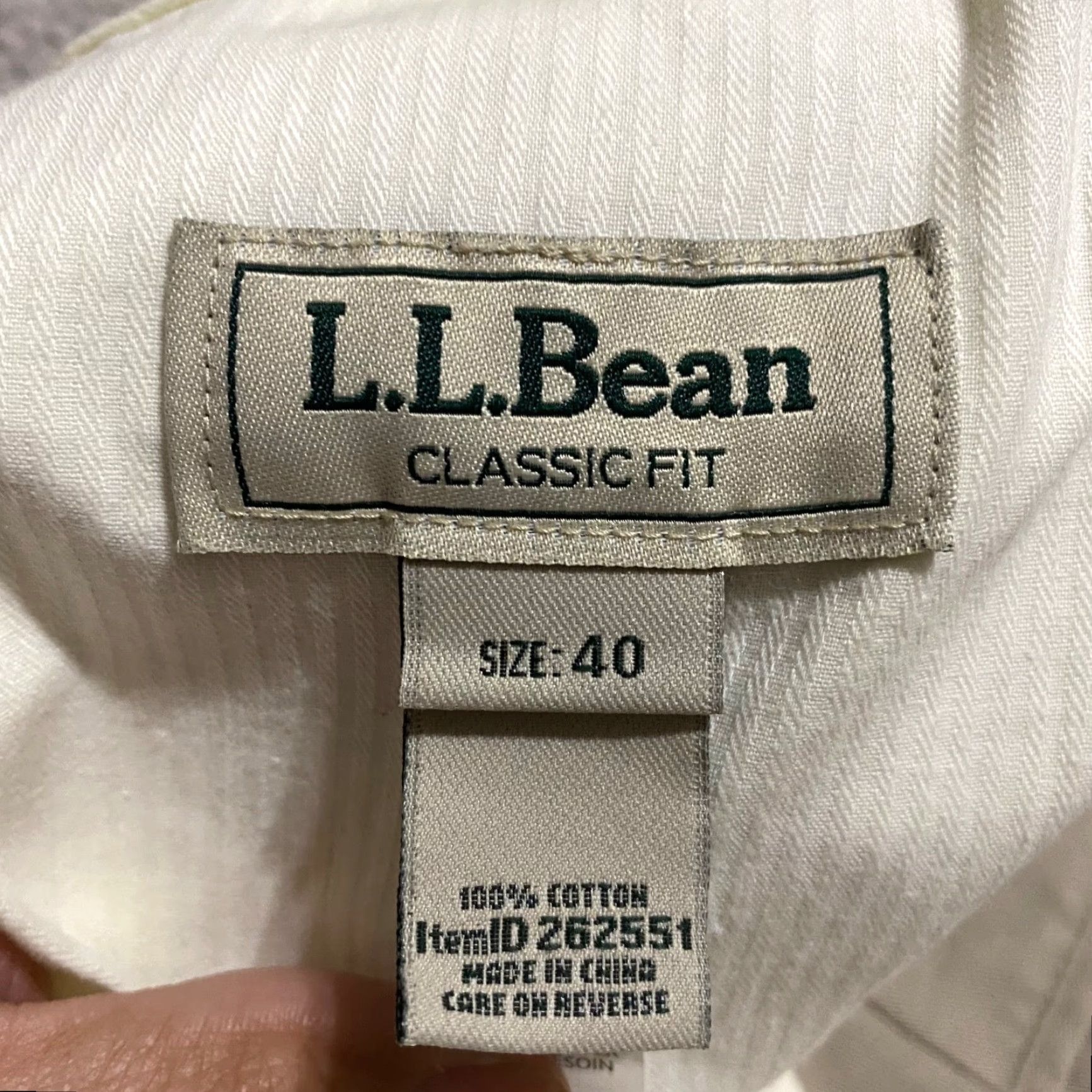 Vintage L.L. Bean Mens Pants Beige Straight Leg Chino High Rise Classic Fit 40 Regular Men’s Vintage No Size US 38 / EU 54 - 3 Thumbnail