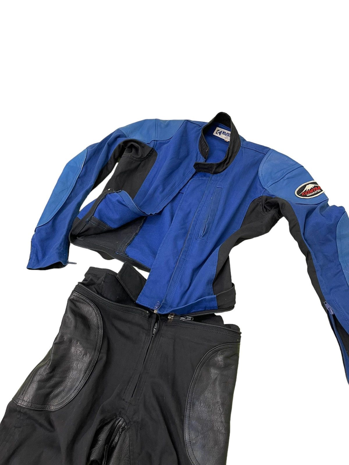 Sports Specialties Vtg 90s Kushitani Motor Jumpsuit Leather Cotton 5🟩3 Size US 29 - 14 Thumbnail