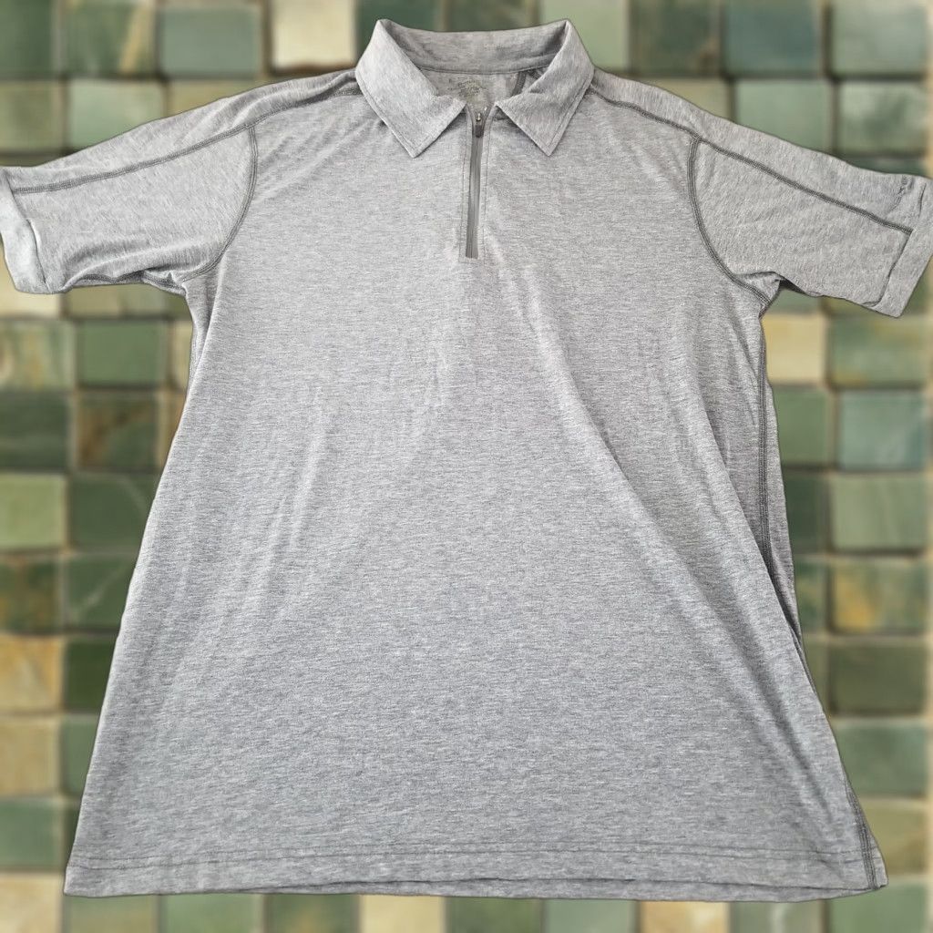 ExOfficio ExOfficio Polo Shirt Mens M Heather Gray Outdoor Performance Golf Casual Size US M / EU 48-50 / 2 - 1 Thumbnail