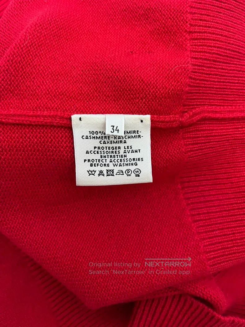 Hermes Hermes Red Cashmere Knit Top Size XXS / US 00 / IT 34 - 6 Thumbnail