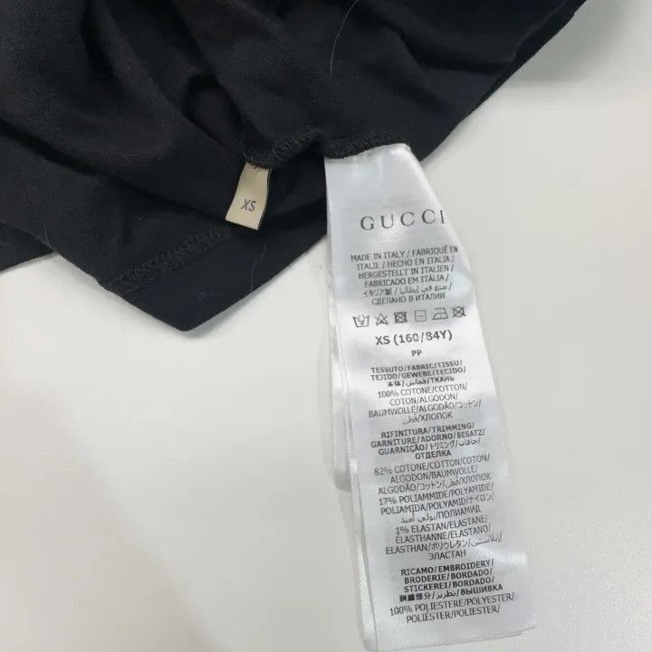 Gucci Gucci FW23 Logo Embroidered Black T-Shirt-2507 Size XS / US 0-2 / IT 36-38 - 3 Thumbnail