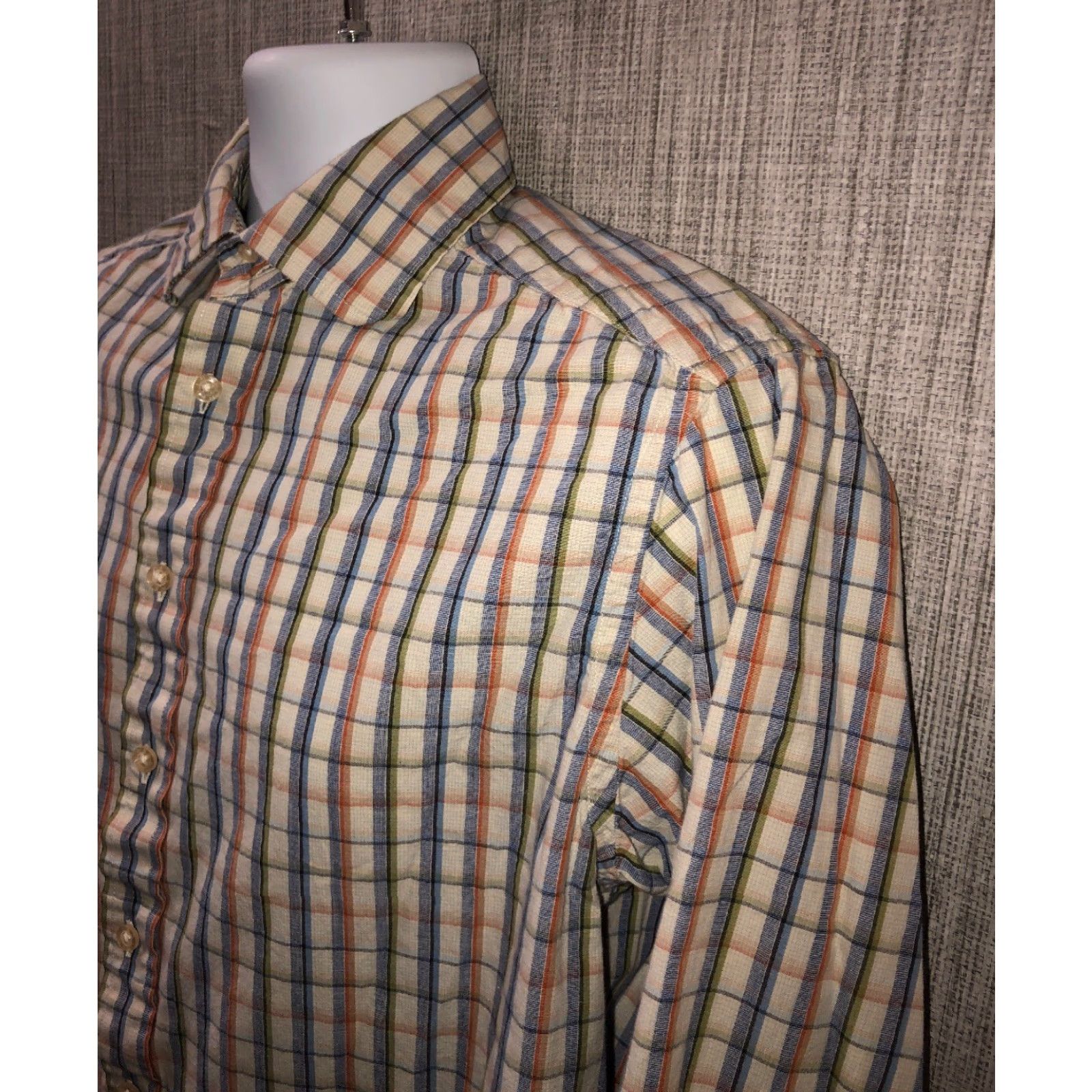 Robert Graham Robert Graham R&G Mens Plaid Button Front Long Sleeve Shirt Size M Size US M / EU 48-50 / 2 - 2 Thumbnail