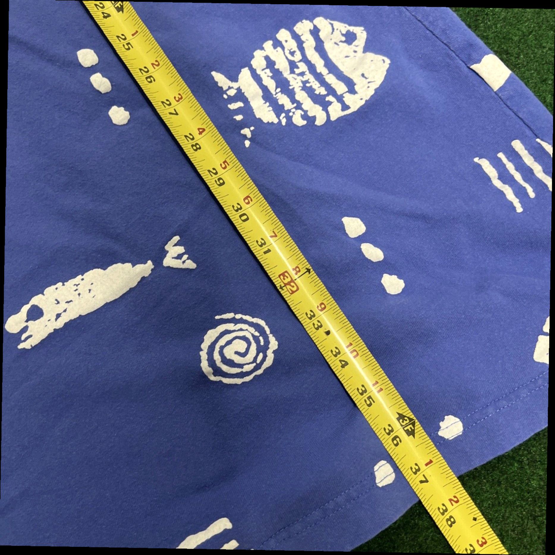 Vintage M Mac Dress Sma Blue Fish Print Comfy Vermont Country Store Short Sleeve Pockets Size 28" / US 6 / IT 42 - 5 Thumbnail