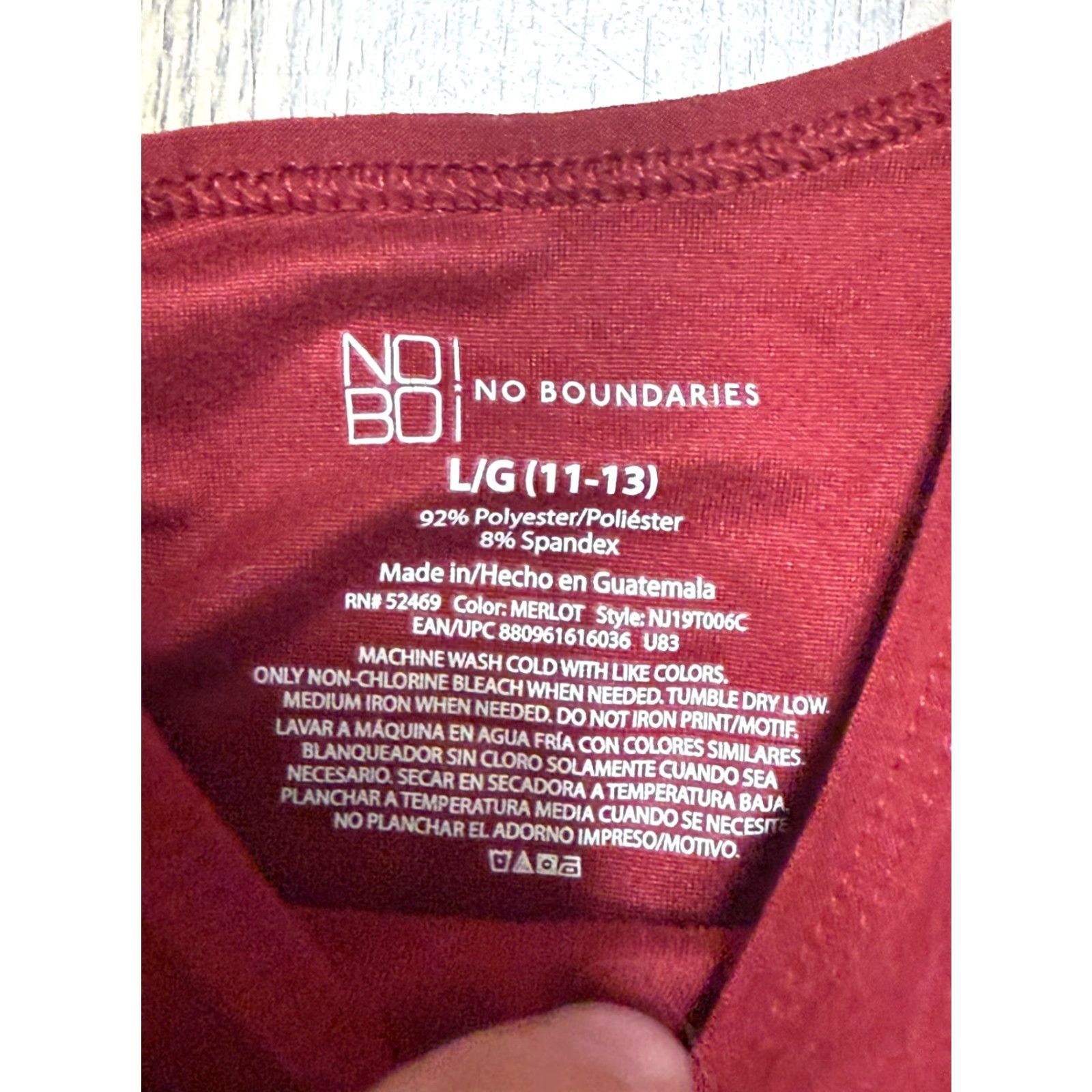 Vintage No Boundaries Tank Top Juniors Women's Large Red Sleeveless Tank Shirt, Casual, Basic, Modern, 90s? Size L / US 10 / IT 46 - 8 Thumbnail