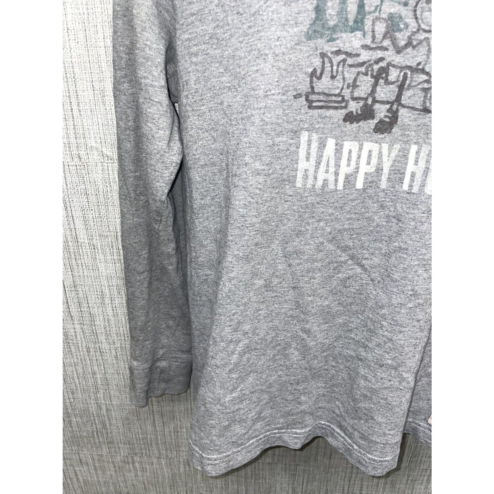 Life is Good Life Is Good Classic Fit Grey Long Sleeve Graphic T-Shirt Mens M Size US M / EU 48-50 / 2 - 3 Thumbnail