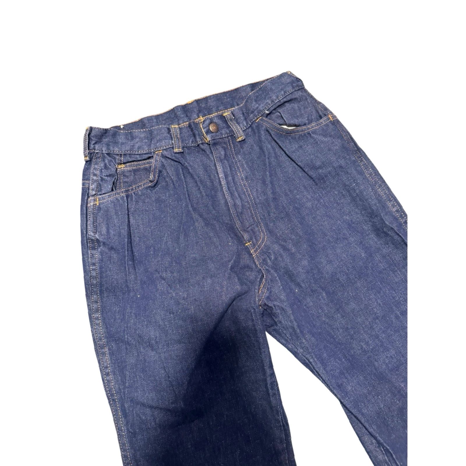 Levi's VINTAGE Levi's Big E White Tab Jeans Women's 1960s Wide-Leg 30 Regular Blue Snap Zip Pants For Gals Size 30" / US 8 / IT 44 - 3 Thumbnail