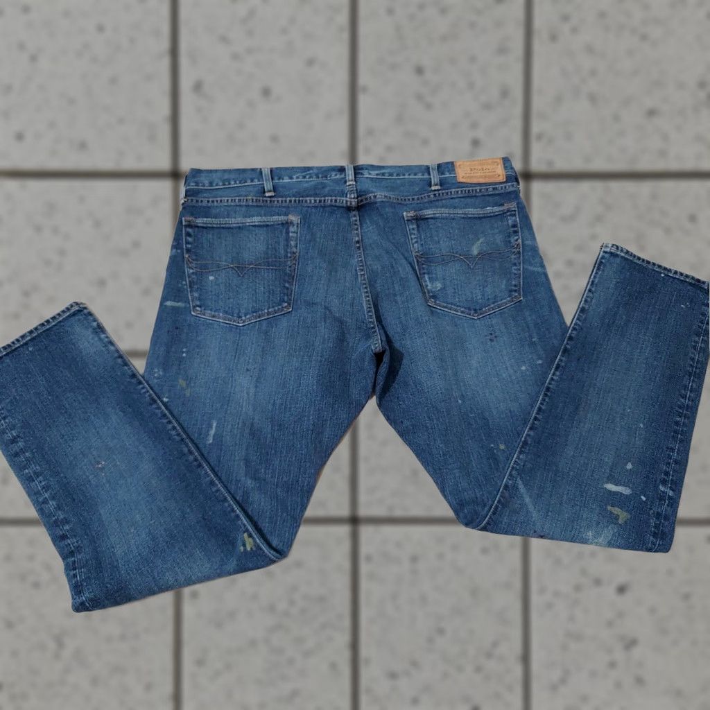 Polo Ralph Lauren Polo Ralph Lauren Jeans 40x32 Paint Slim Straight Denim Pants 42x32 Navy Blue Mens Jeans Size US L / EU 52-54 / 3 - 1 Thumbnail