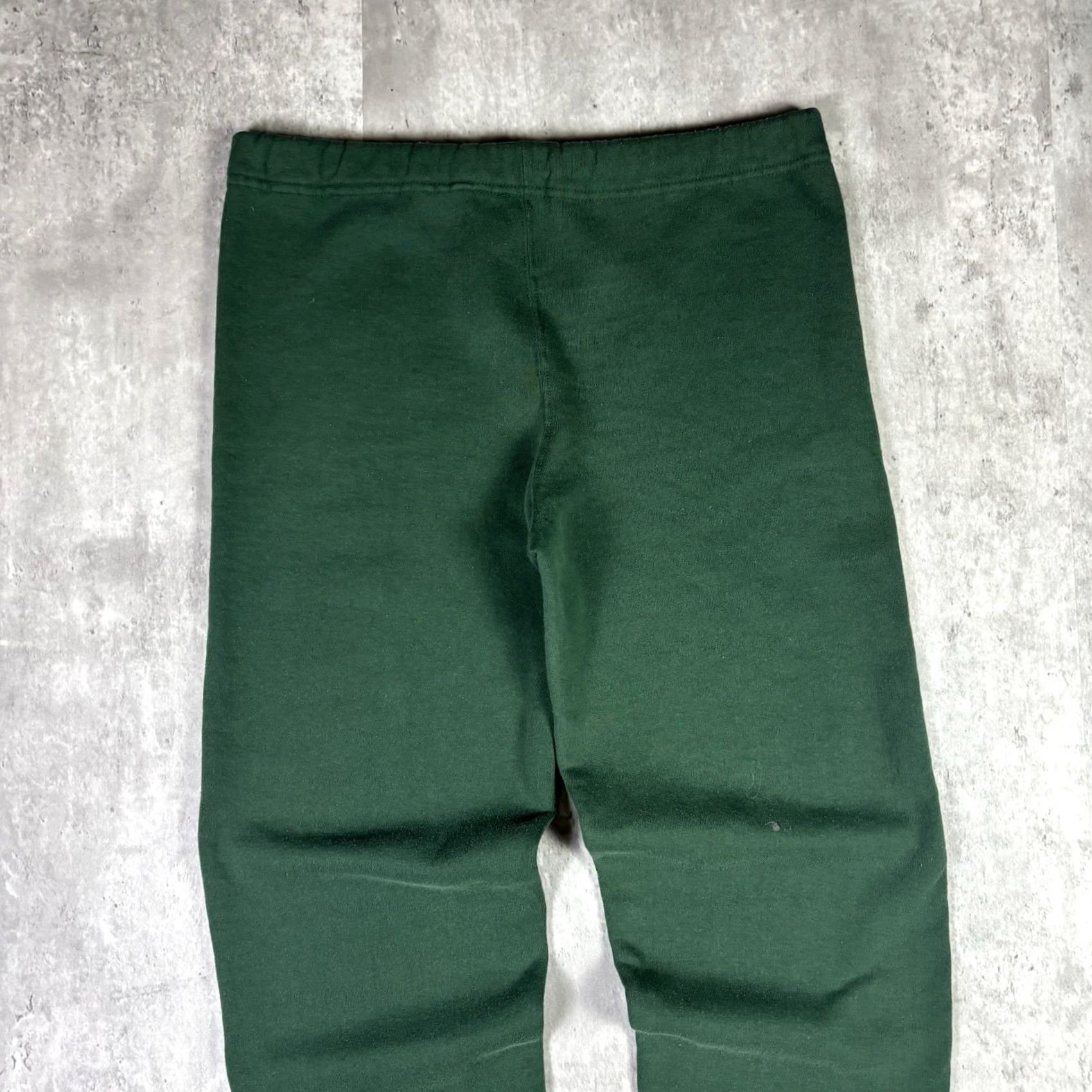 Russell Athletic VINTAGE Russell Athletic Sweatpants Mens M Green 80s 90s Straight Open Leg Elastic Waist Size US 31 - 4 Thumbnail