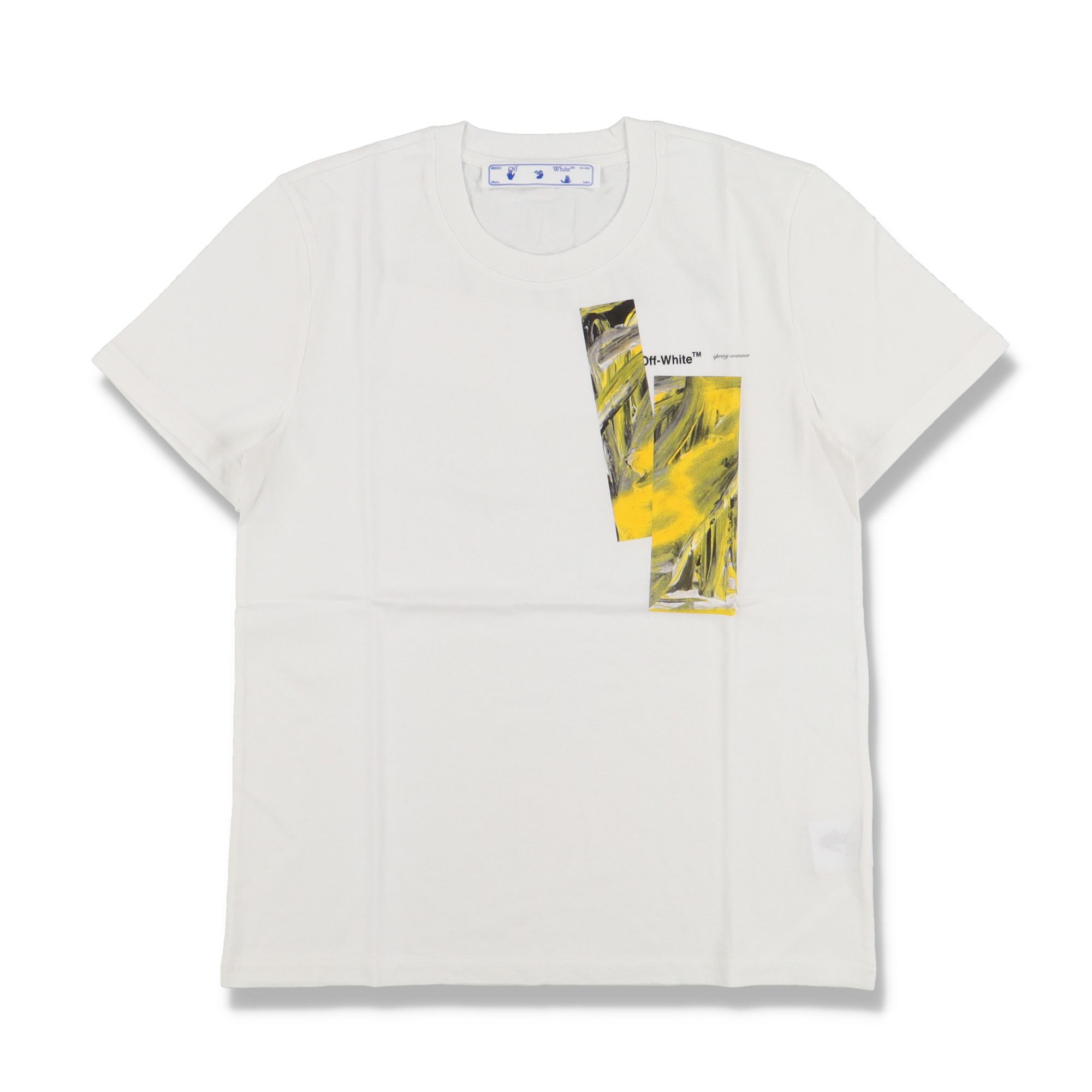 Off white yellow tape shirt hotsell