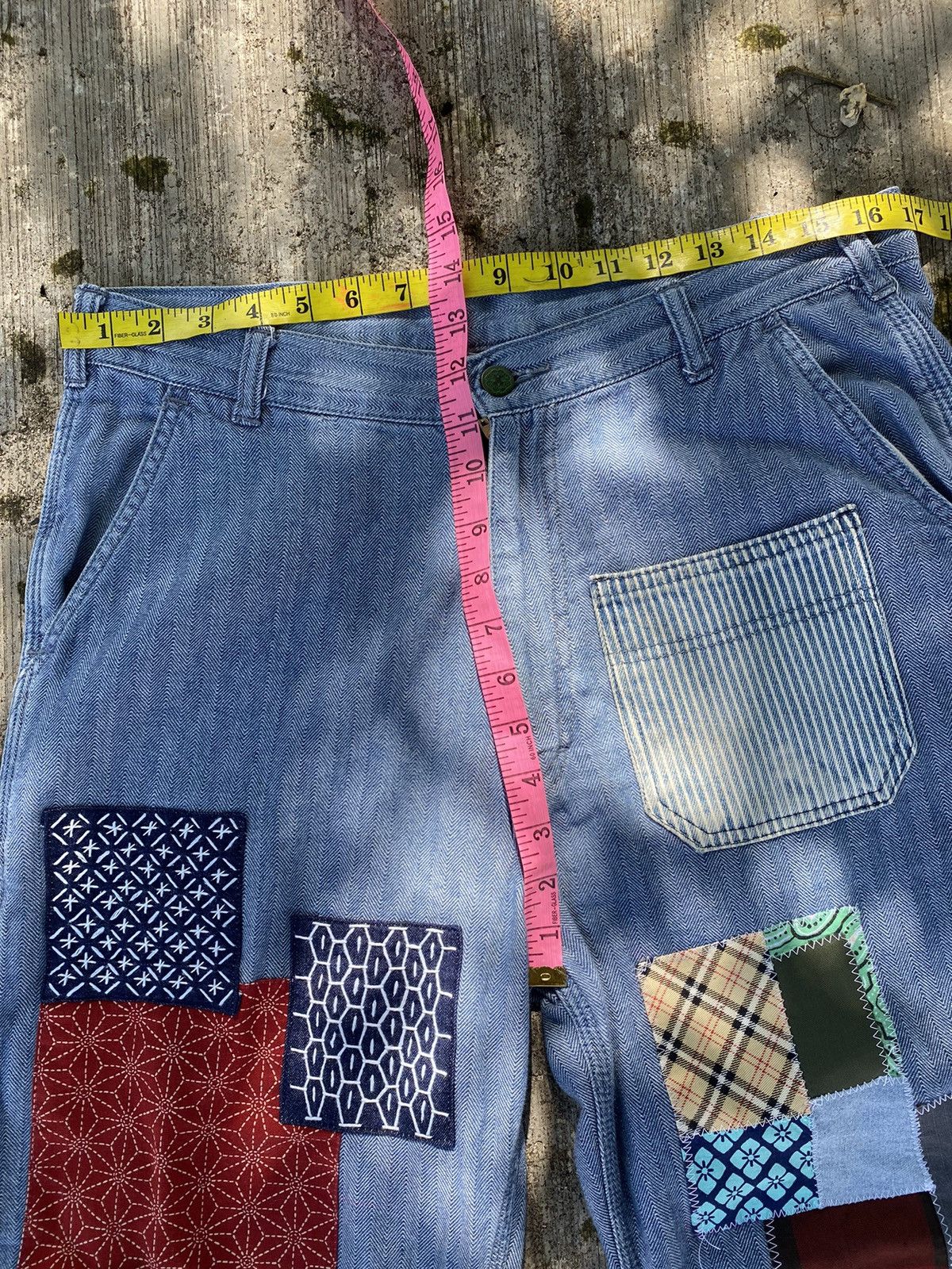 Japanese Brand Vintage Patchwork Oshkosh Carpenter Reworked Pants Size US 33 - 16 Thumbnail