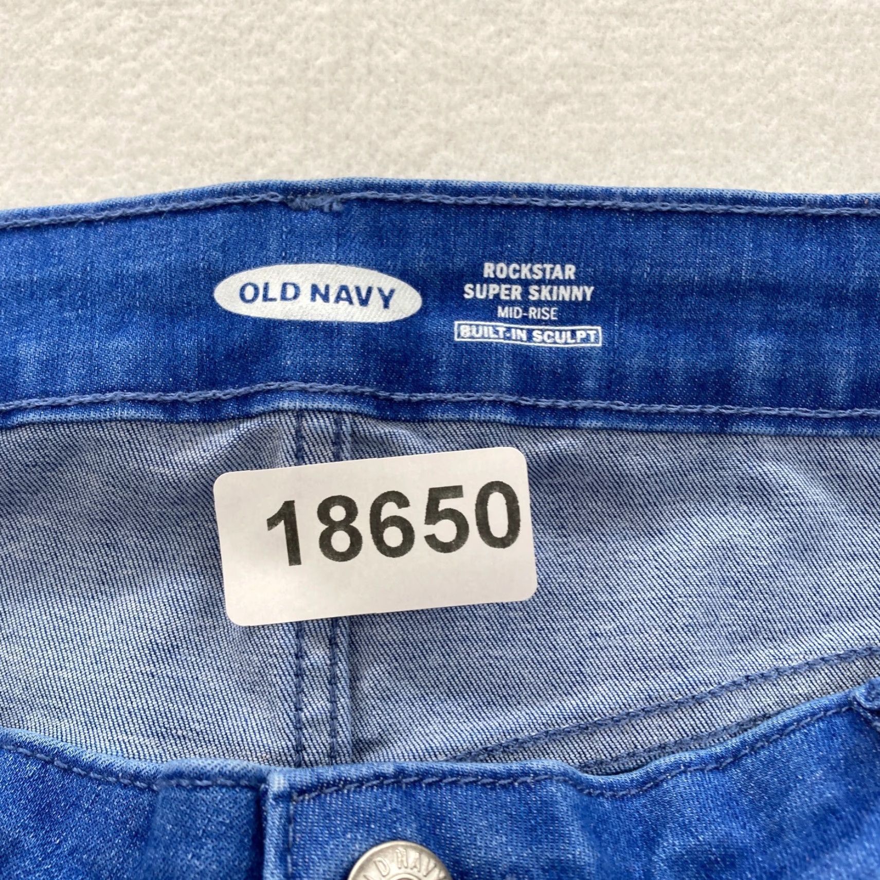 Old Navy Old Navy Rockstar Jeans Women's 14 Skinny Medium Wash Blue Stretch Denim Jeans Size 24" / US 00 / IT 34 - 5 Thumbnail