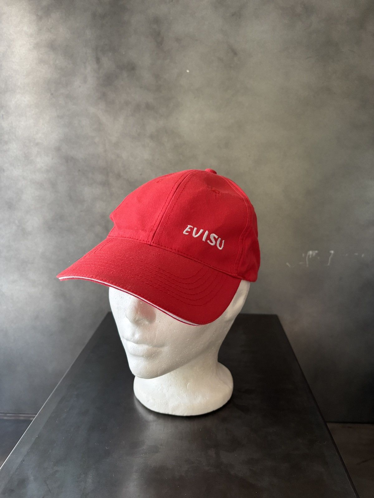 Vintage Vintage Evisu Style Hat Custom 2000s Baseball Cap Velcro Red Size ONE SIZE - 10 Thumbnail