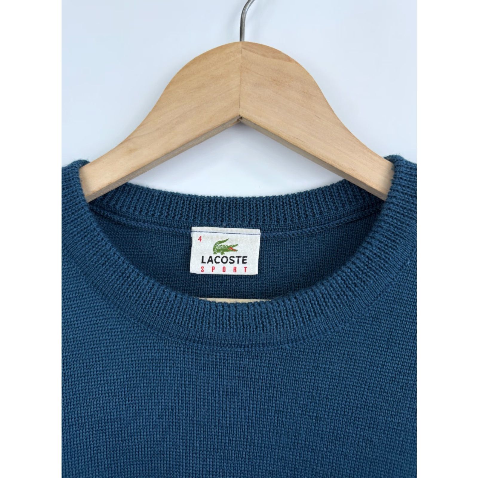 Lacoste VINTAGE Lacoste Wool Sweater Men M Blue 90s France Size US M / EU 48-50 / 2 - 5 Thumbnail