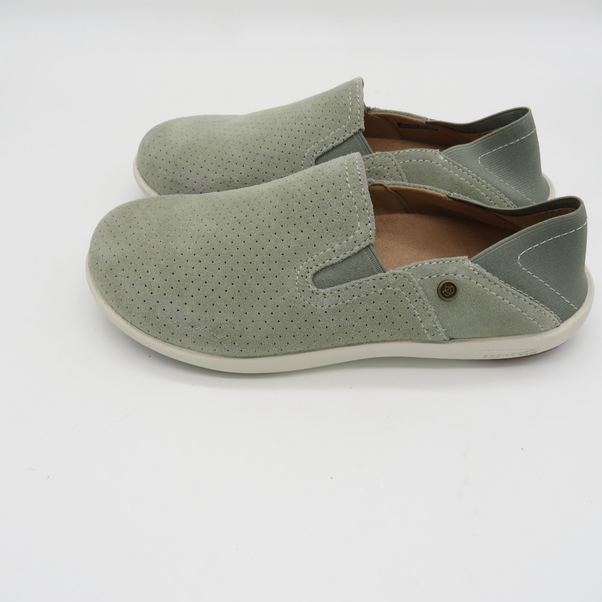 Other Spenco Women's Sage Green Slip-On Shoes Perforated Upper Whi Size US 6.5 / IT 36.5 - 3 Thumbnail