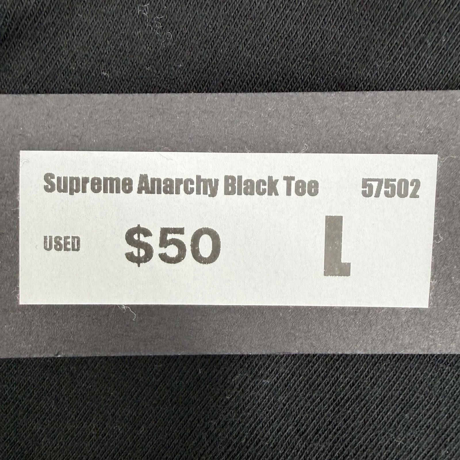 Supreme Supreme Anarchy Black Tee L Used Size US L / EU 52-54 / 3 - 7 Thumbnail