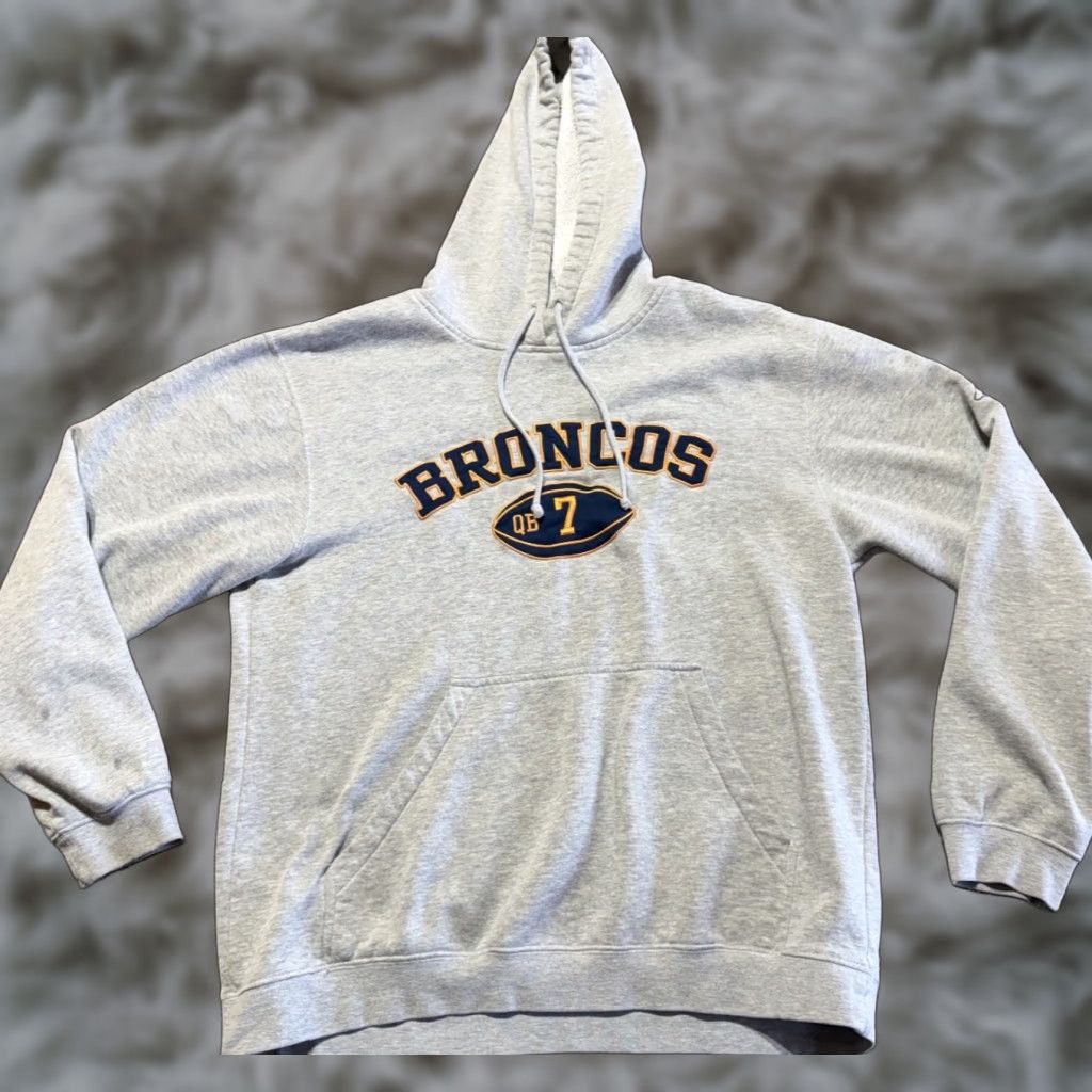 Reebok Denver Broncos Reebok Mens Hoodie Pullover Size Medium Gray NFL FLAW Size US M / EU 48-50 / 2 - 1 Thumbnail