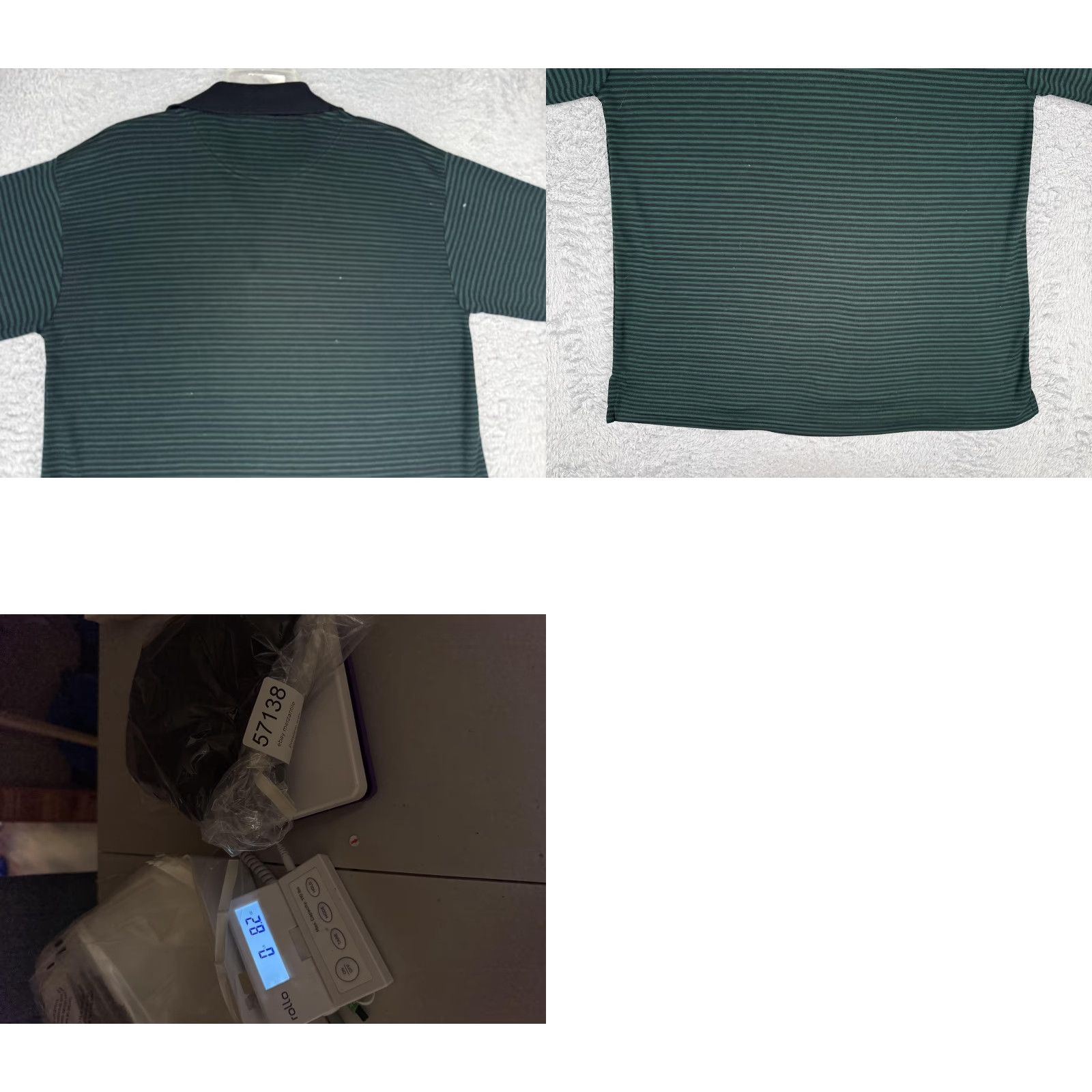 Polo Ralph Lauren Polo Ralph Lauren Polo Shirt Mens Large Green Striped Cotton Logo Casual Size US L / EU 52-54 / 3 - 9 Thumbnail