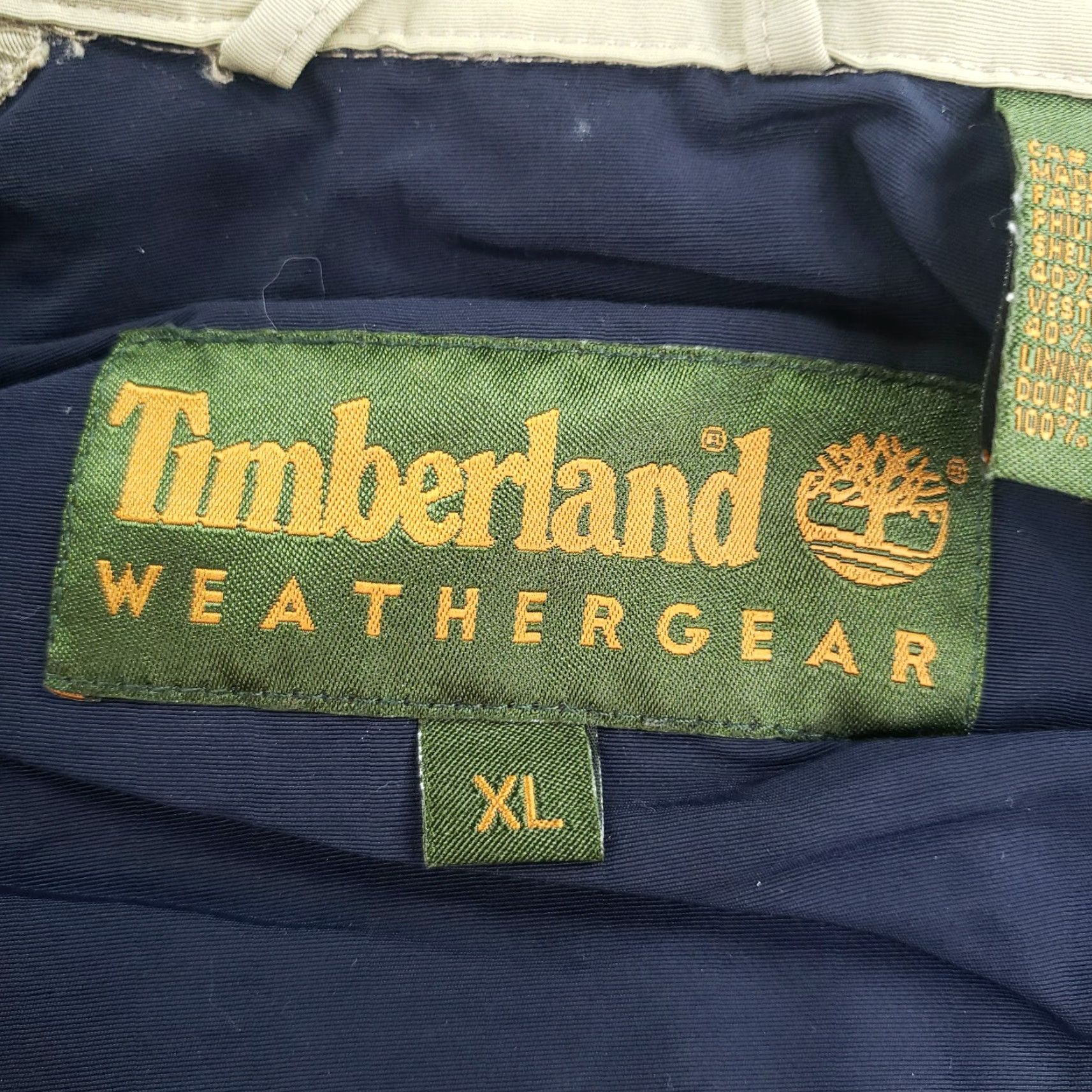 Timberland Timberland Water Resistant Full Zip Jacket Mens XL Beige Mid-Length Hooded Walking Size US XL / EU 56 / 4 - 7 Thumbnail