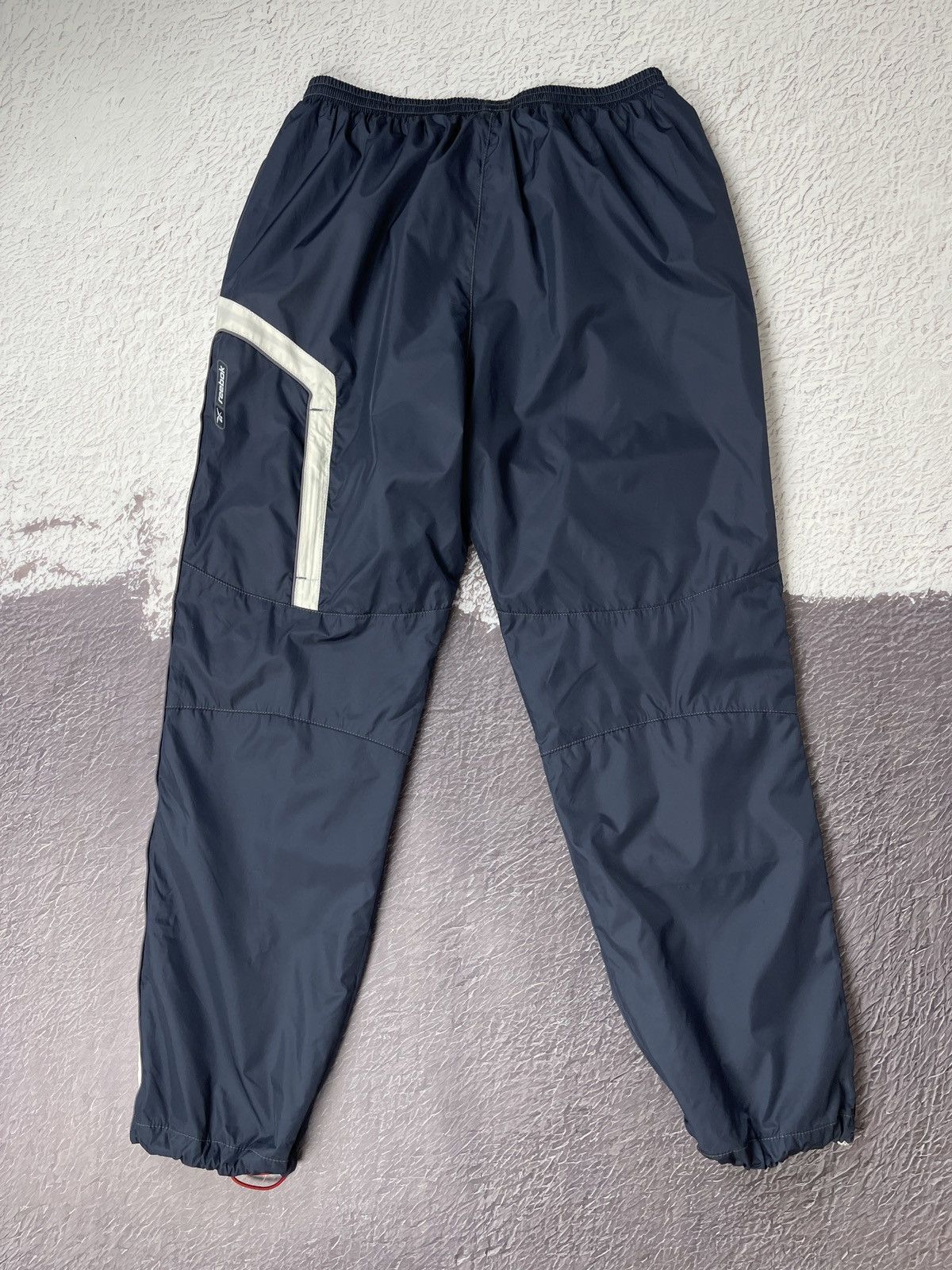 Reebok Reebok DMX vintage nylon drill baggy fit track pants navy Size US 34 / EU 50 - 4 Thumbnail