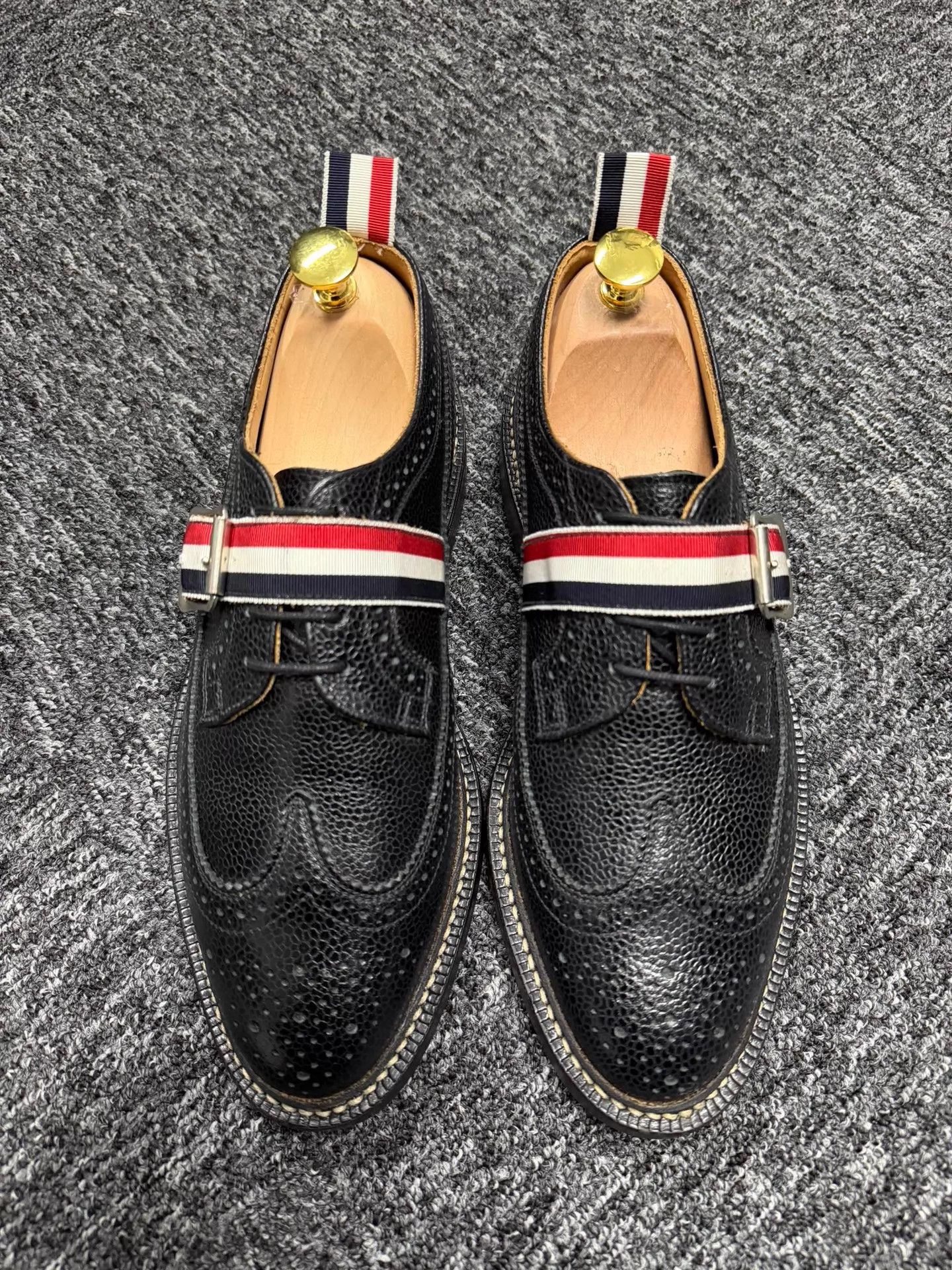 Thom Browne Thom Browne Men's Monk Strap Brogue Litchi Tri-Color Size US 7 / EU 40 - 1 Thumbnail
