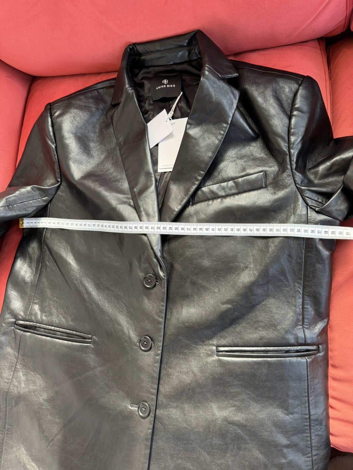 Anine Bing Anine Bing New Long Leather coat, black, size L Size L / US 10 / IT 46 - 10 Thumbnail